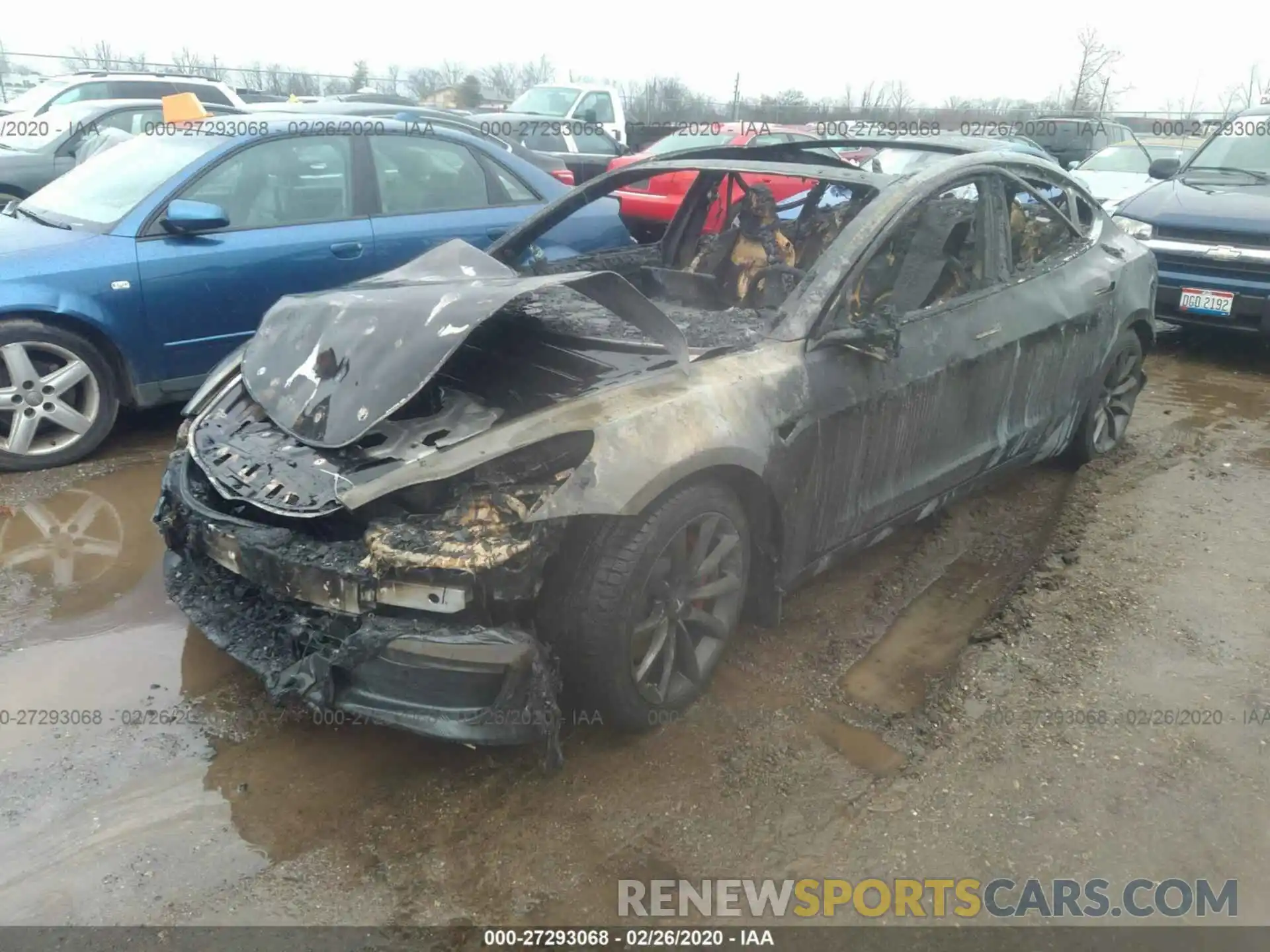 2 Photograph of a damaged car 5YJ3E1EB4KF392905 TESLA MODEL 3 2019