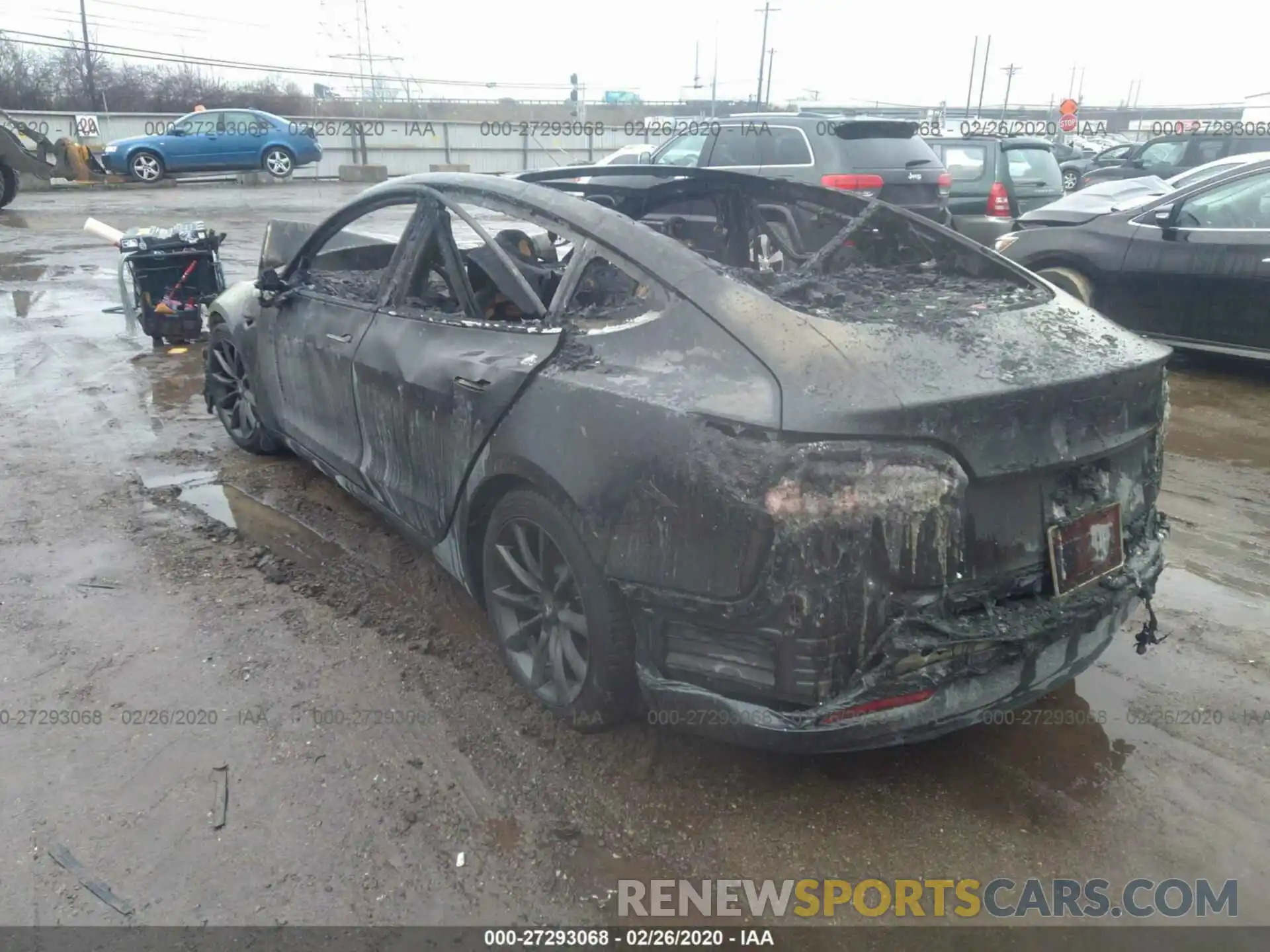 3 Photograph of a damaged car 5YJ3E1EB4KF392905 TESLA MODEL 3 2019