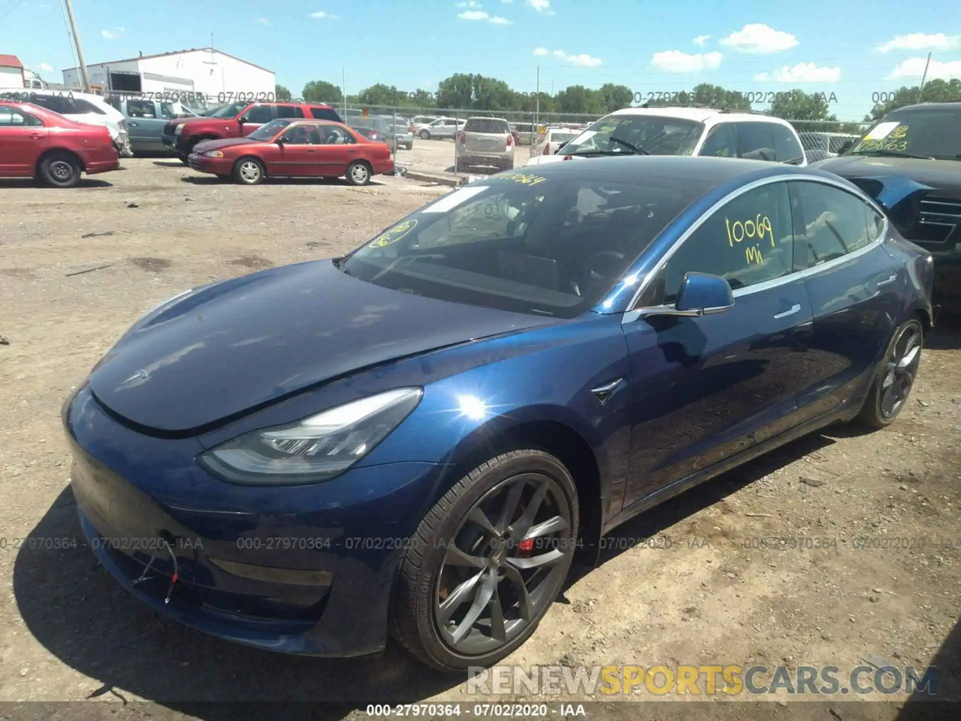 2 Photograph of a damaged car 5YJ3E1EB4KF393097 TESLA MODEL 3 2019