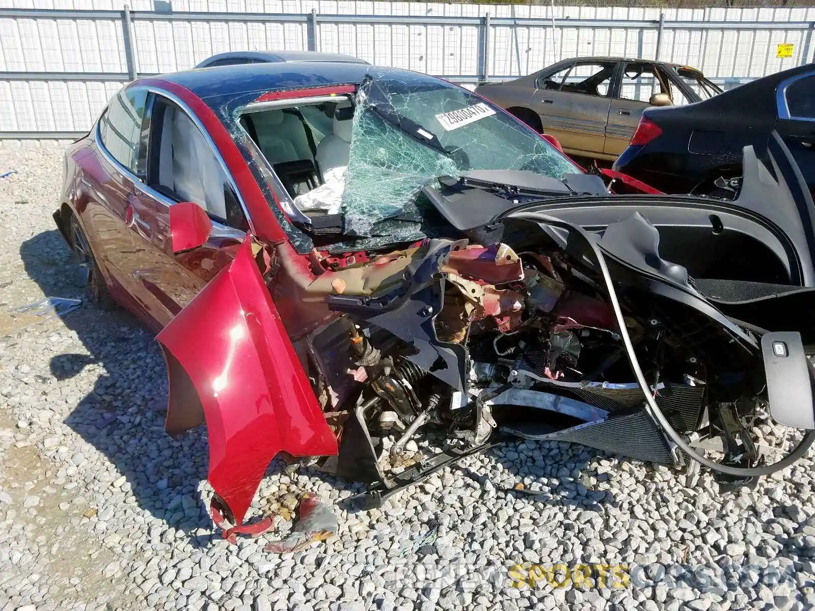 1 Photograph of a damaged car 5YJ3E1EB4KF406740 TESLA MODEL 3 2019