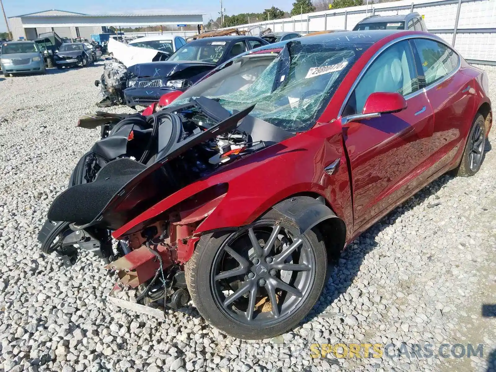 2 Photograph of a damaged car 5YJ3E1EB4KF406740 TESLA MODEL 3 2019