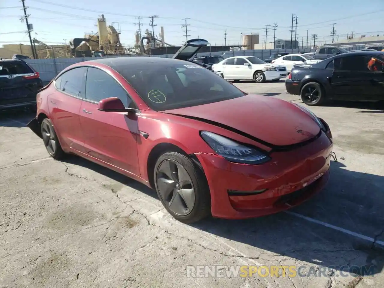 1 Фотография поврежденного автомобиля 5YJ3E1EB4KF406754 TESLA MODEL 3 2019