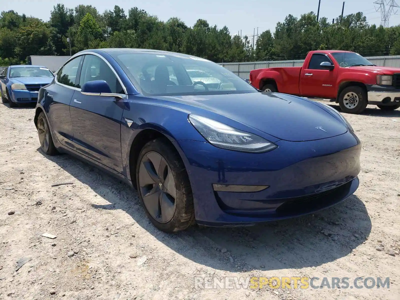 1 Photograph of a damaged car 5YJ3E1EB4KF408262 TESLA MODEL 3 2019