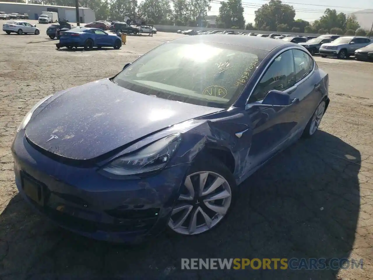 2 Photograph of a damaged car 5YJ3E1EB4KF408570 TESLA MODEL 3 2019