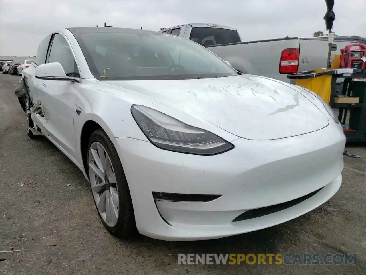 1 Photograph of a damaged car 5YJ3E1EB4KF408634 TESLA MODEL 3 2019