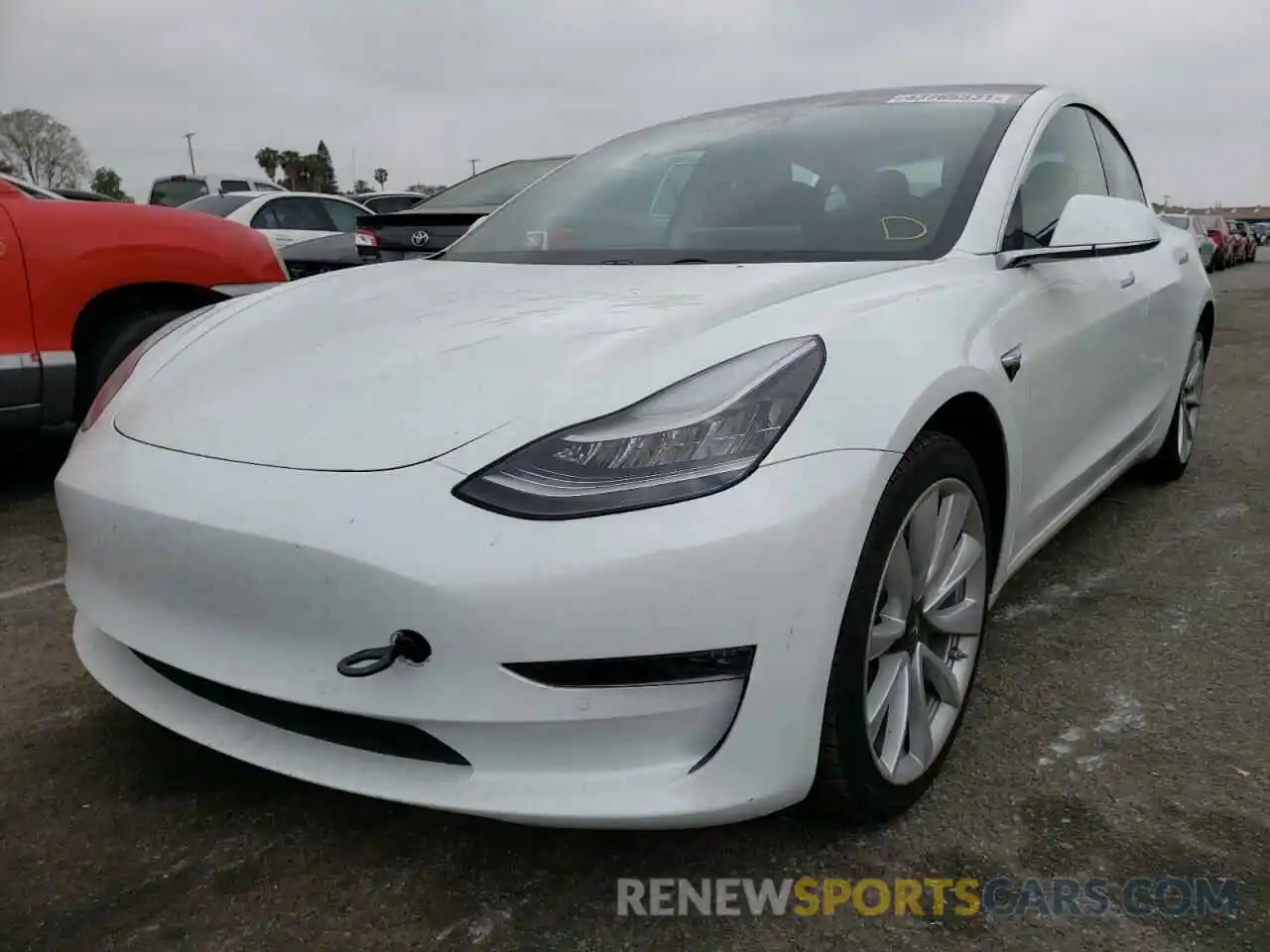 2 Photograph of a damaged car 5YJ3E1EB4KF408634 TESLA MODEL 3 2019