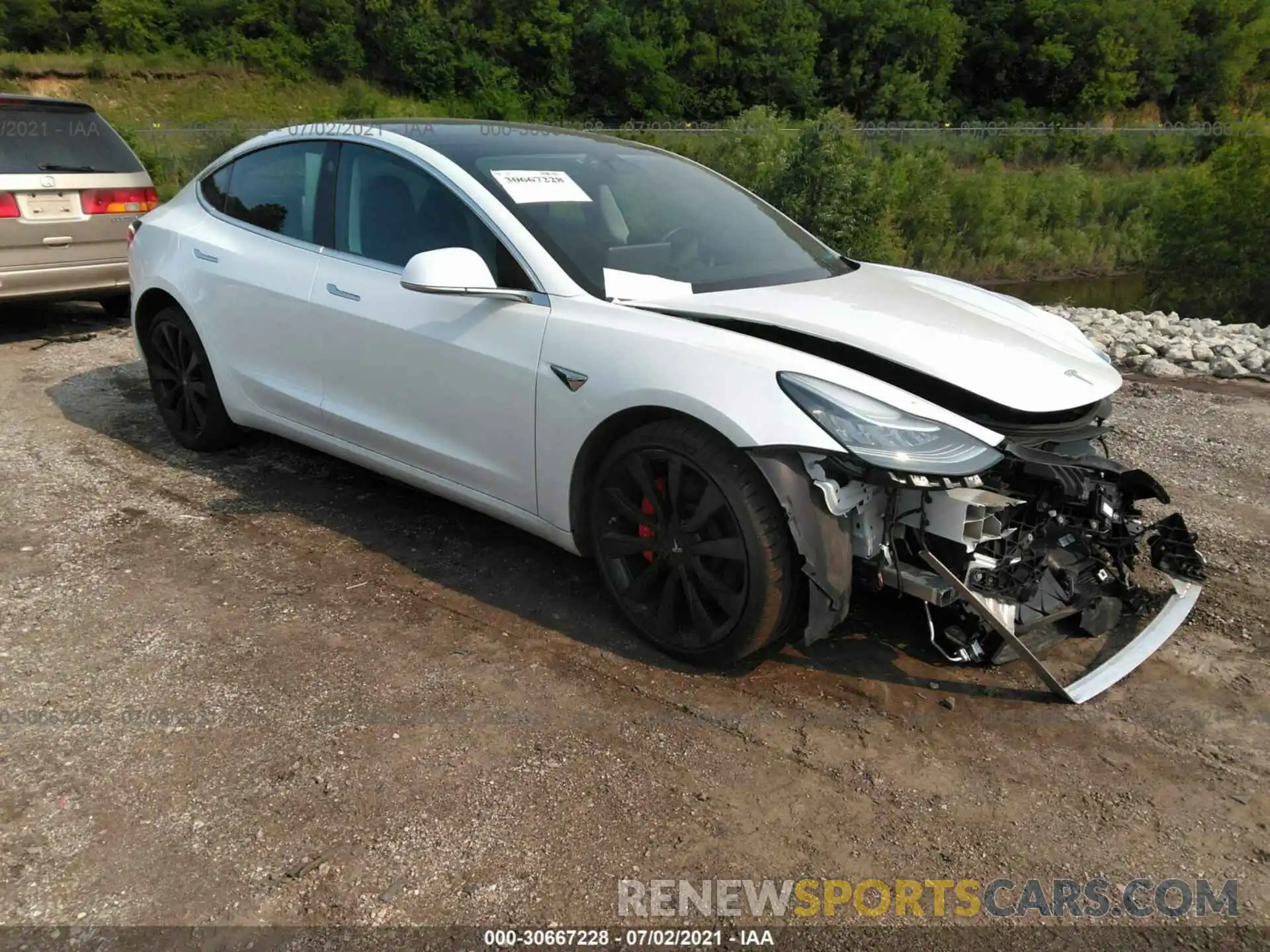 1 Photograph of a damaged car 5YJ3E1EB4KF419942 TESLA MODEL 3 2019