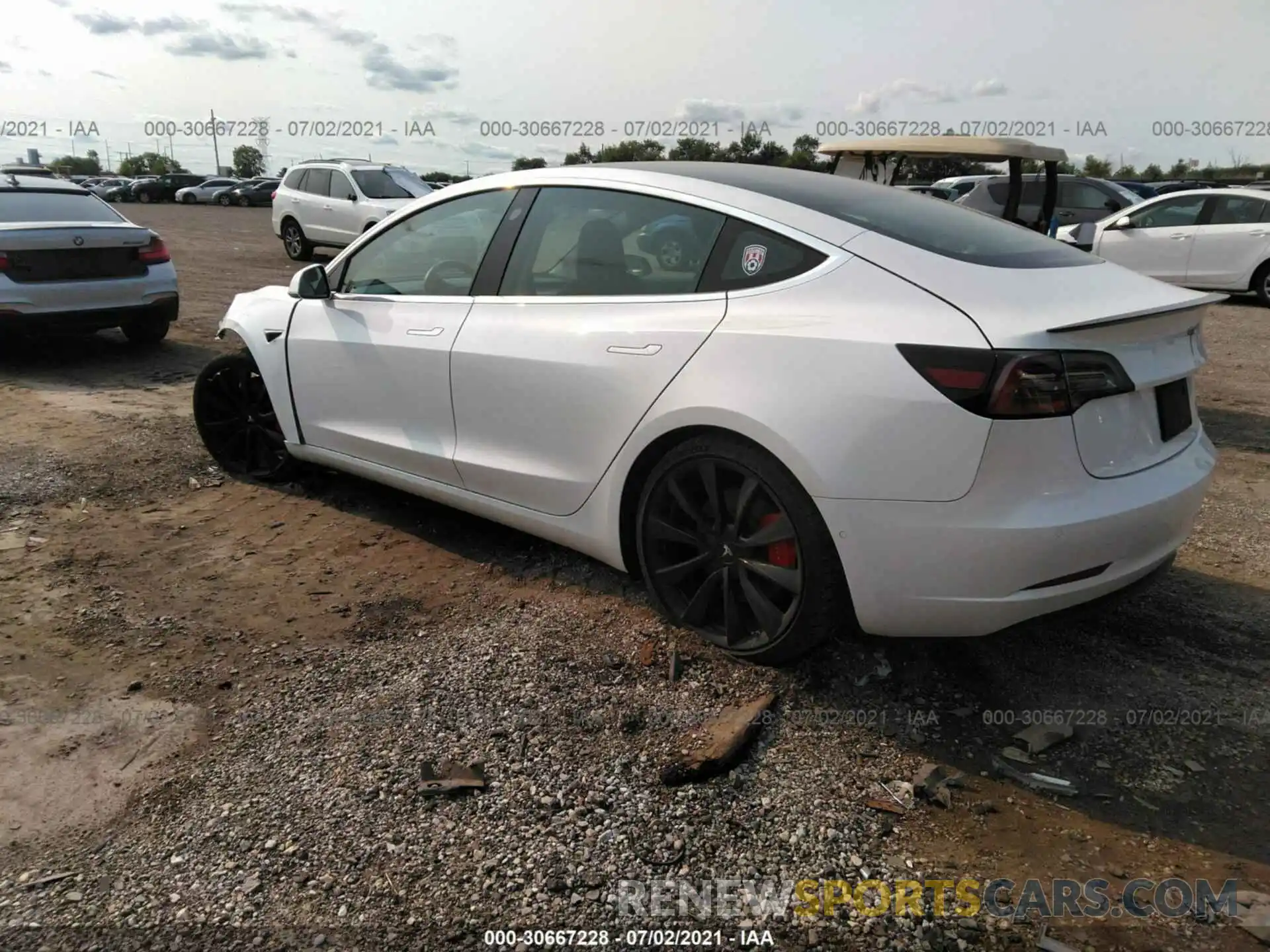 3 Photograph of a damaged car 5YJ3E1EB4KF419942 TESLA MODEL 3 2019