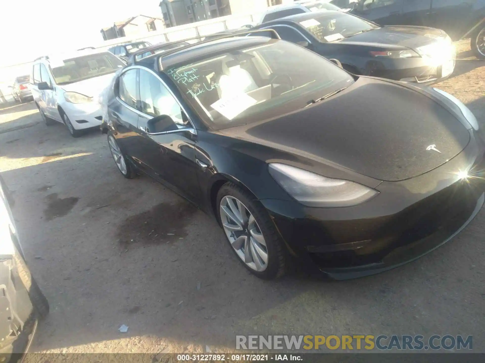 1 Photograph of a damaged car 5YJ3E1EB4KF421416 TESLA MODEL 3 2019