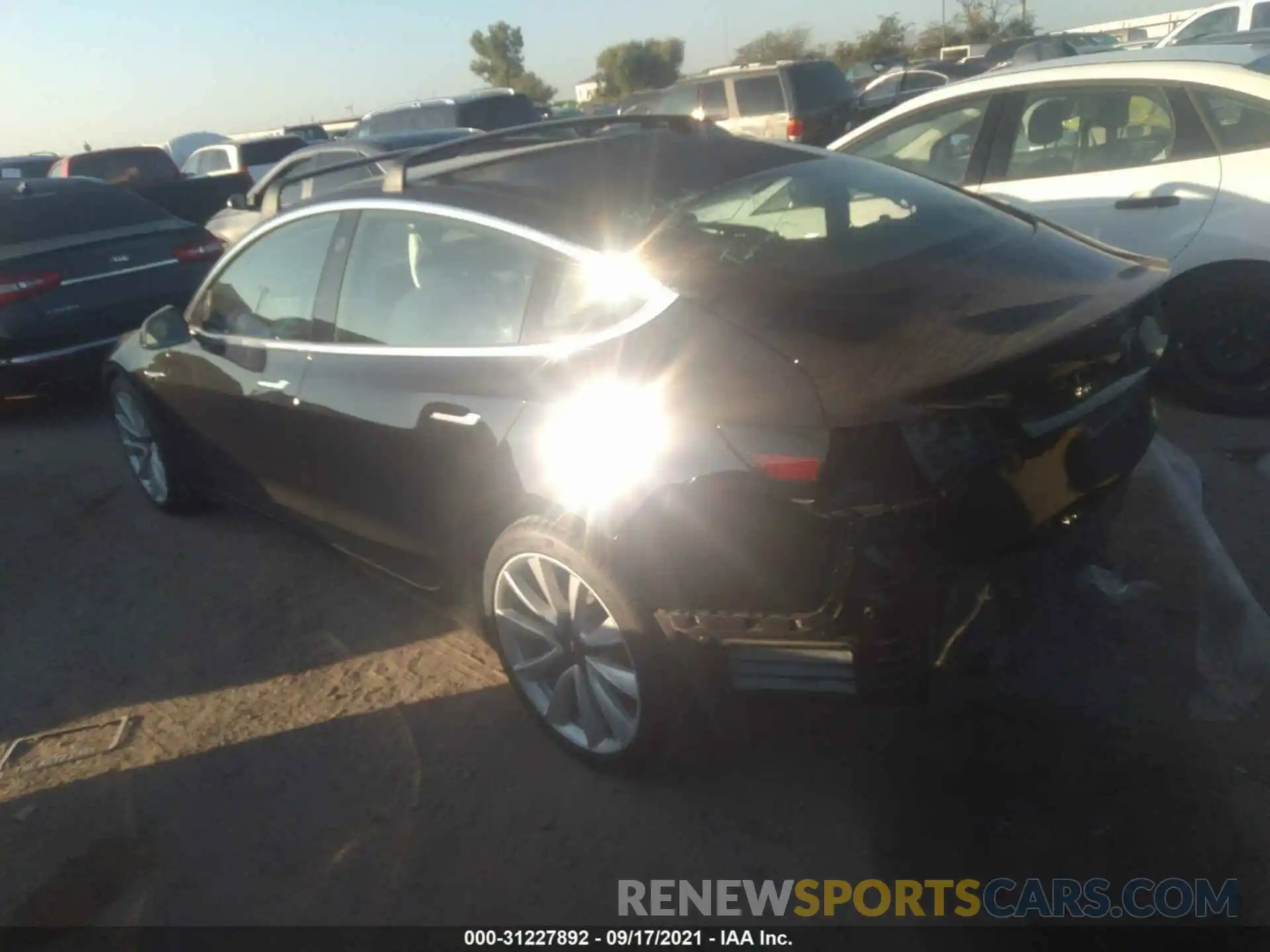 3 Photograph of a damaged car 5YJ3E1EB4KF421416 TESLA MODEL 3 2019