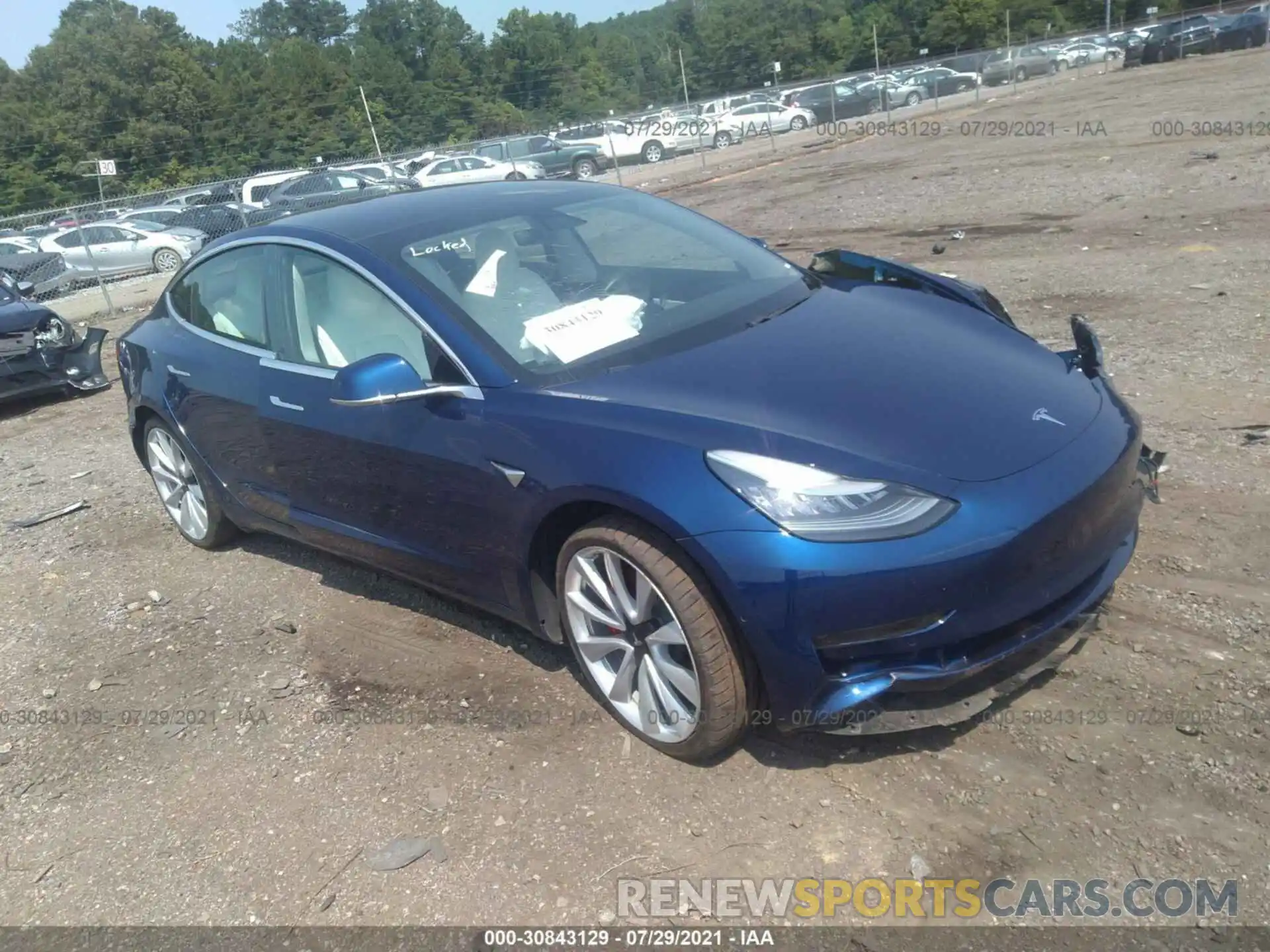 1 Photograph of a damaged car 5YJ3E1EB4KF422064 TESLA MODEL 3 2019