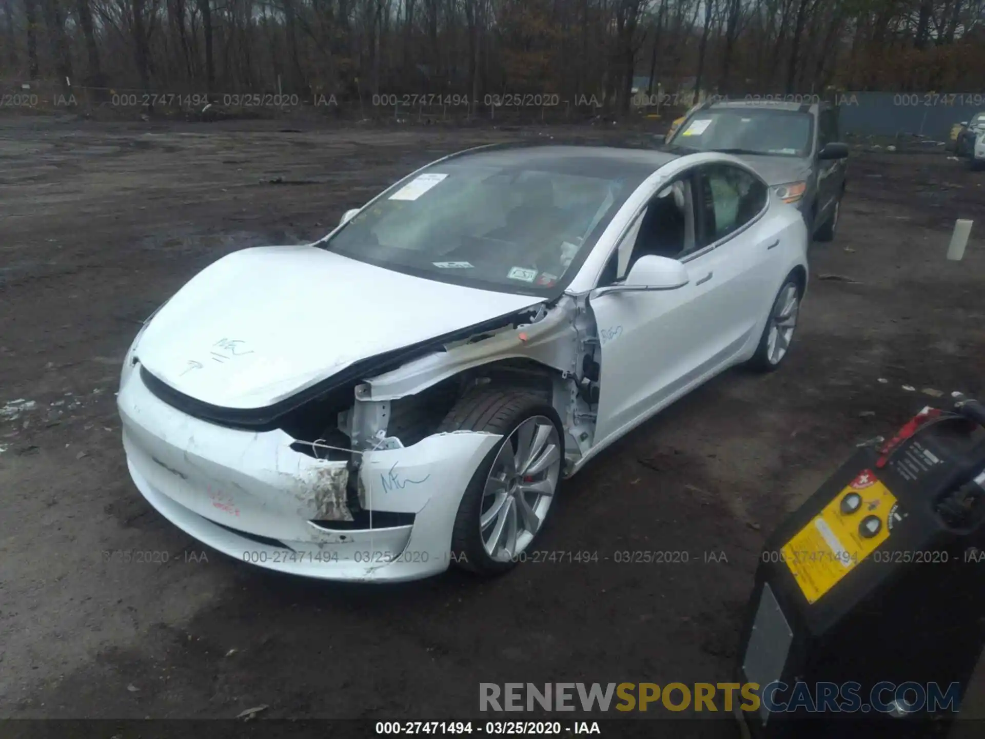 2 Photograph of a damaged car 5YJ3E1EB4KF427877 TESLA MODEL 3 2019