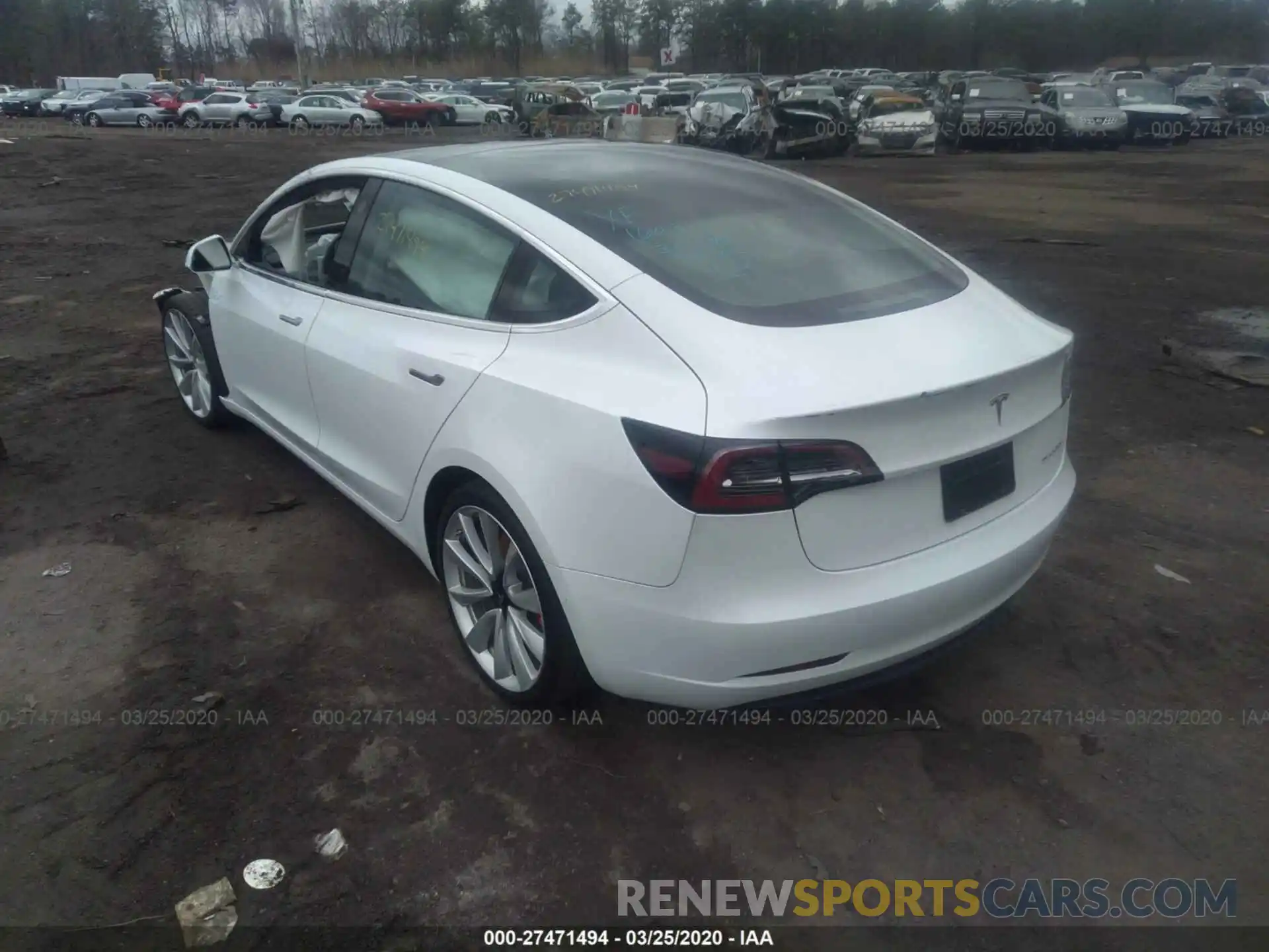 3 Photograph of a damaged car 5YJ3E1EB4KF427877 TESLA MODEL 3 2019