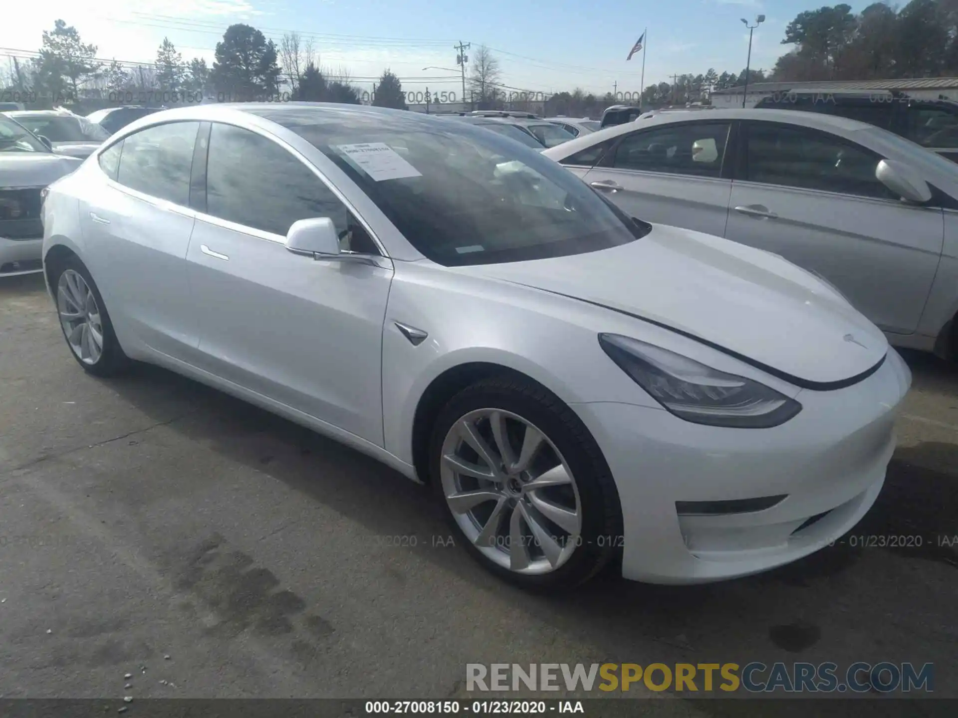 1 Photograph of a damaged car 5YJ3E1EB4KF429502 TESLA MODEL 3 2019