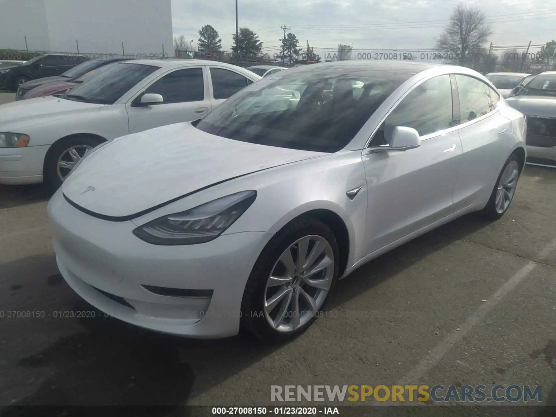 2 Photograph of a damaged car 5YJ3E1EB4KF429502 TESLA MODEL 3 2019