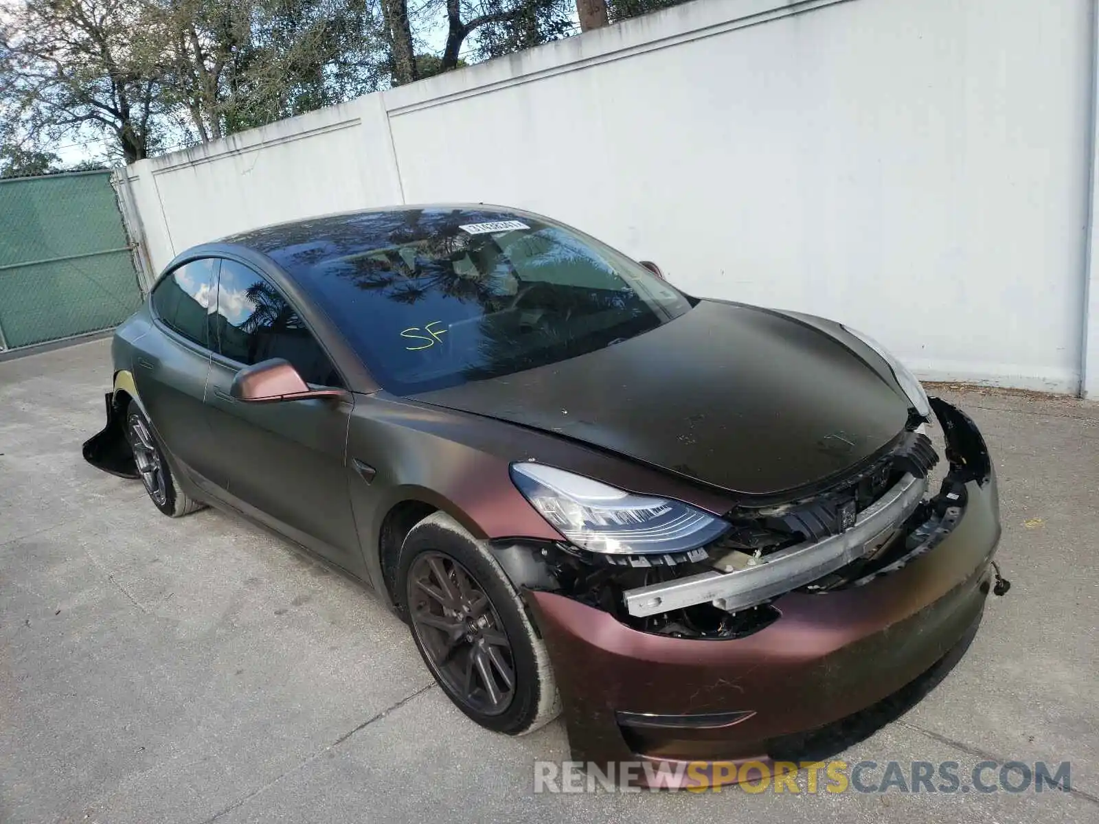 1 Photograph of a damaged car 5YJ3E1EB4KF432237 TESLA MODEL 3 2019