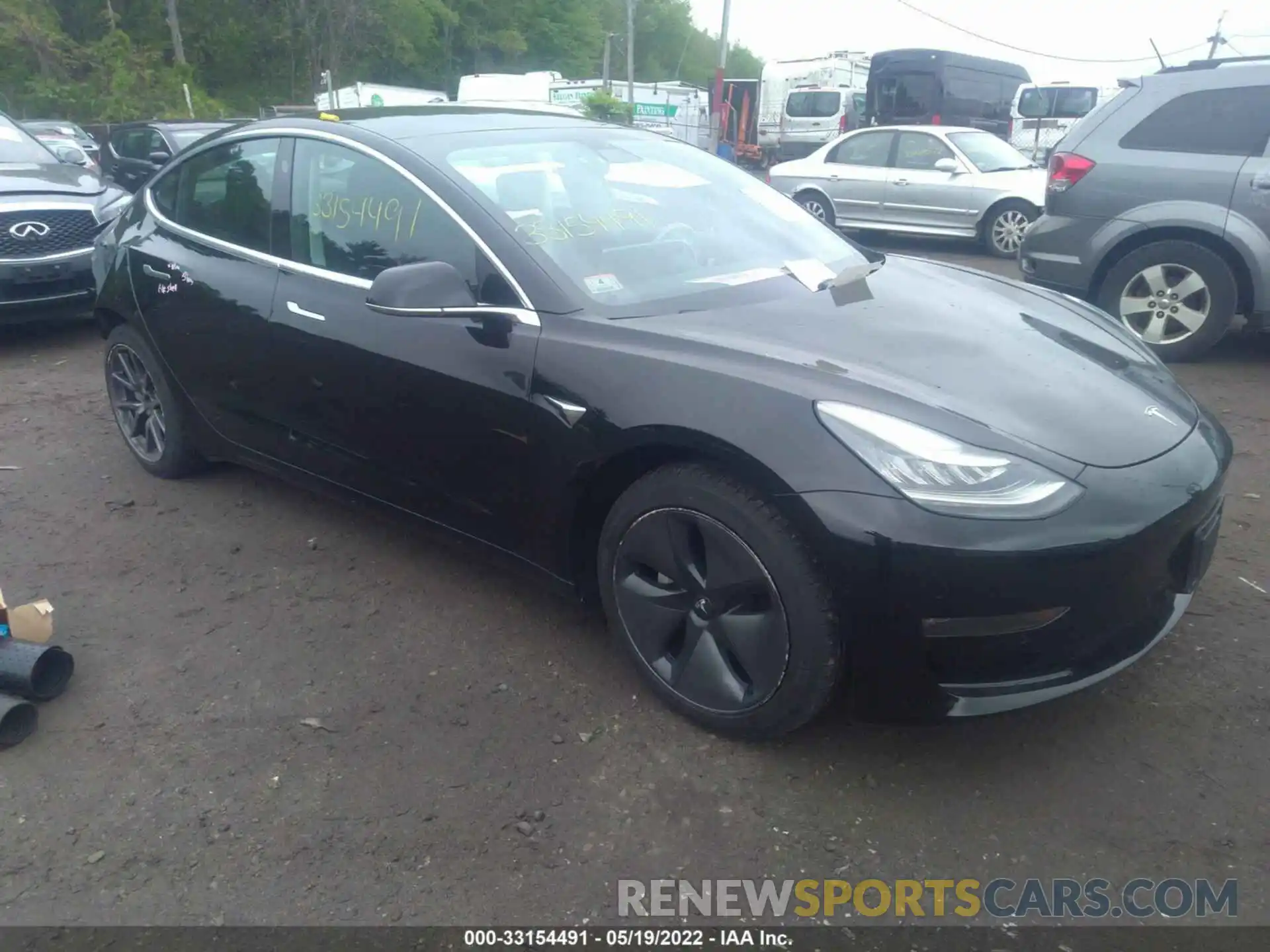 1 Photograph of a damaged car 5YJ3E1EB4KF432240 TESLA MODEL 3 2019