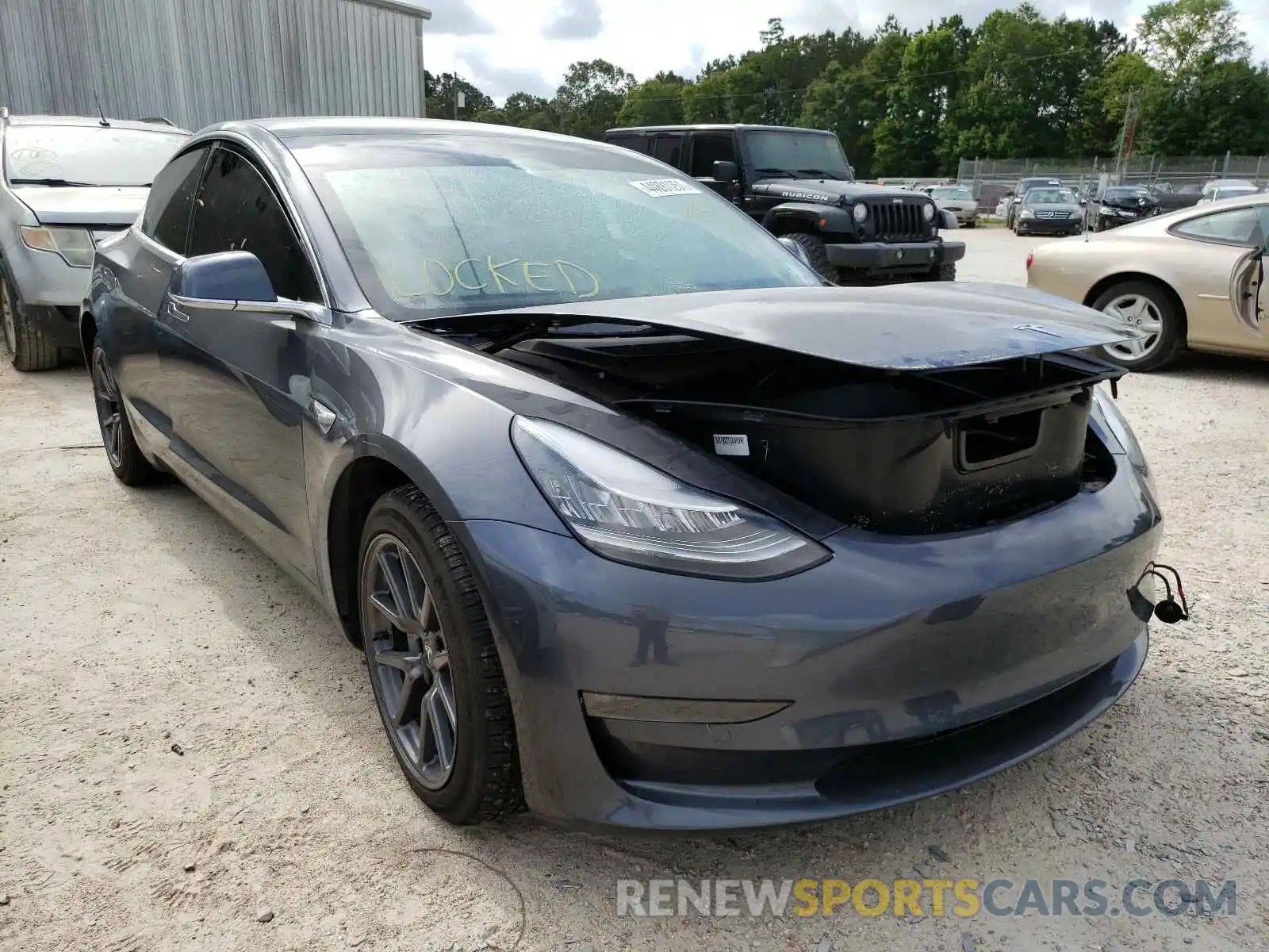 1 Photograph of a damaged car 5YJ3E1EB4KF432707 TESLA MODEL 3 2019