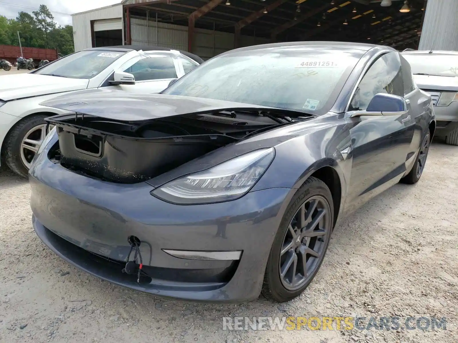 2 Photograph of a damaged car 5YJ3E1EB4KF432707 TESLA MODEL 3 2019