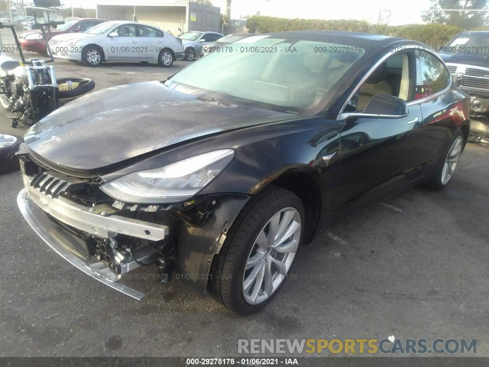 2 Photograph of a damaged car 5YJ3E1EB4KF433646 TESLA MODEL 3 2019