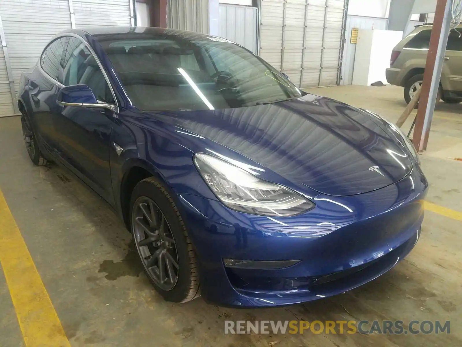 1 Photograph of a damaged car 5YJ3E1EB4KF437308 TESLA MODEL 3 2019