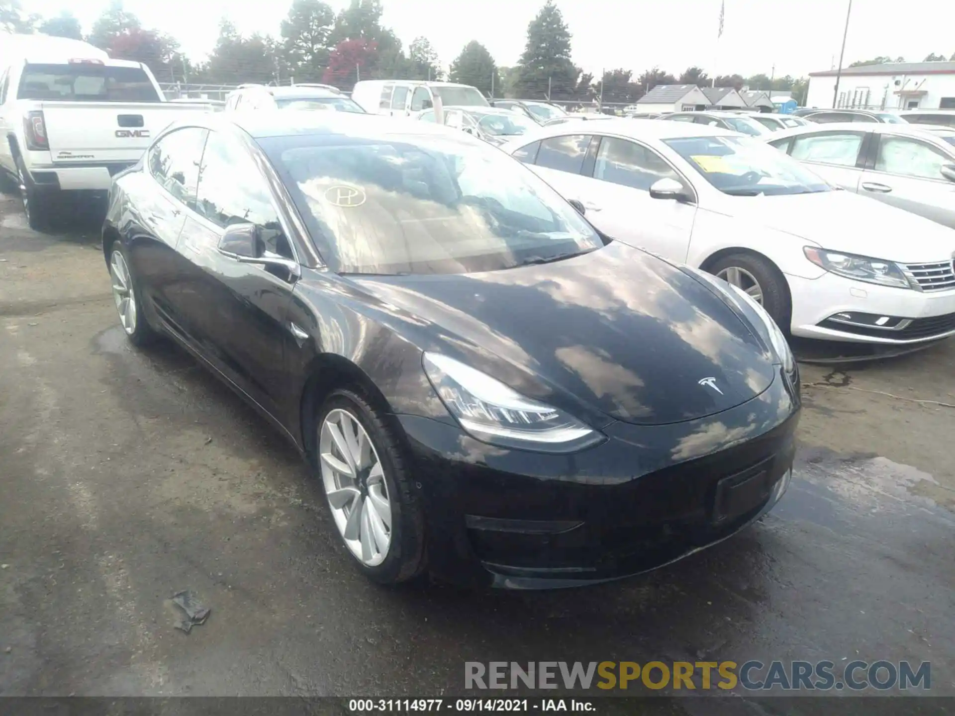 1 Photograph of a damaged car 5YJ3E1EB4KF437468 TESLA MODEL 3 2019