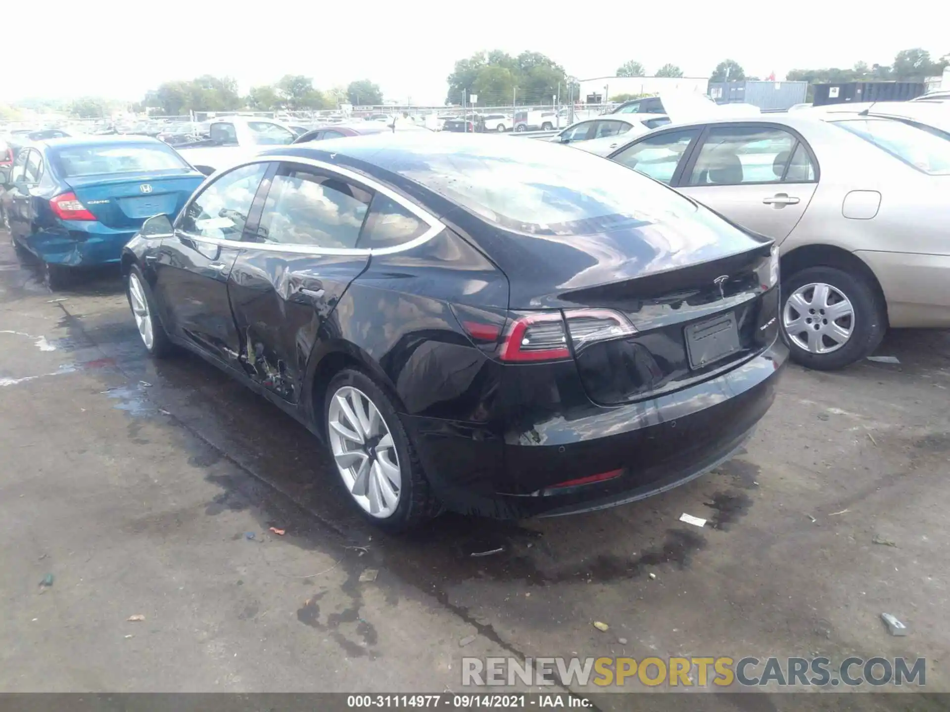 3 Photograph of a damaged car 5YJ3E1EB4KF437468 TESLA MODEL 3 2019