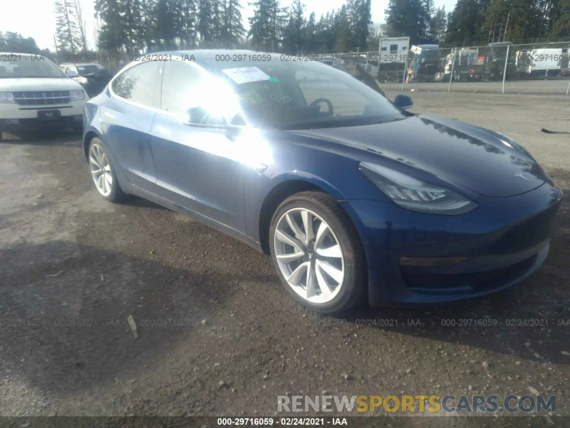 1 Photograph of a damaged car 5YJ3E1EB4KF437664 TESLA MODEL 3 2019