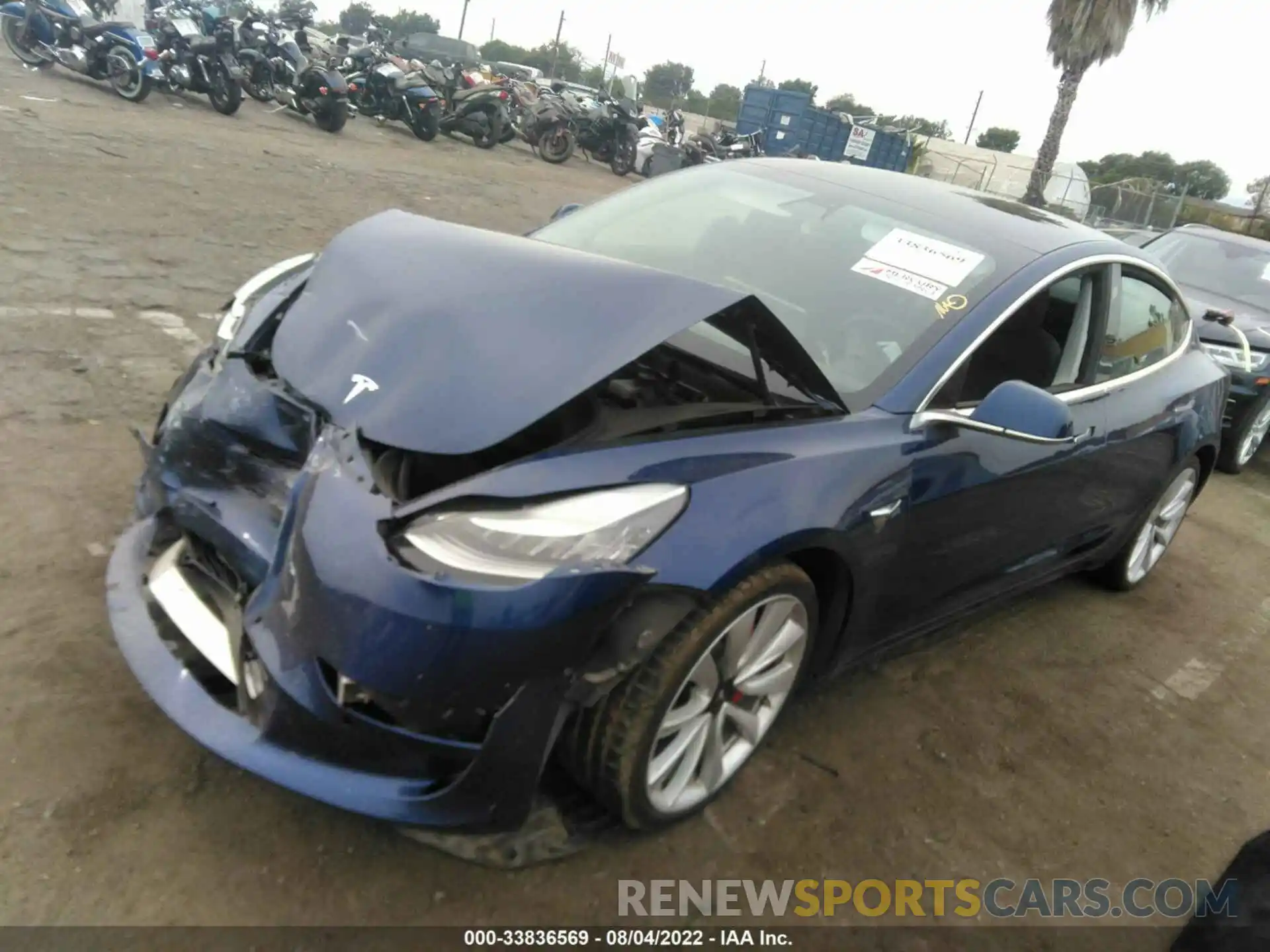 2 Photograph of a damaged car 5YJ3E1EB4KF438345 TESLA MODEL 3 2019