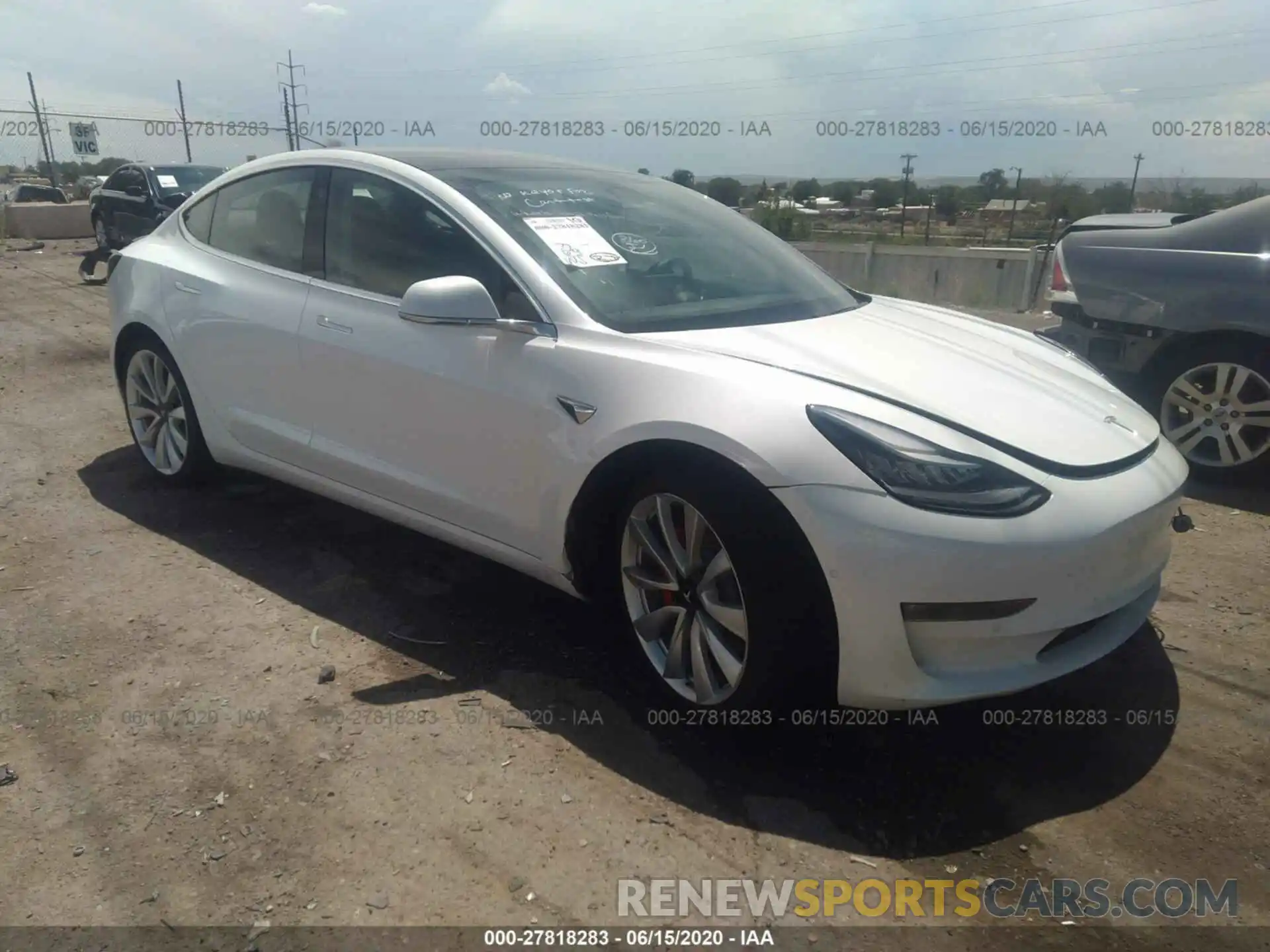 1 Фотография поврежденного автомобиля 5YJ3E1EB4KF438796 TESLA MODEL 3 2019