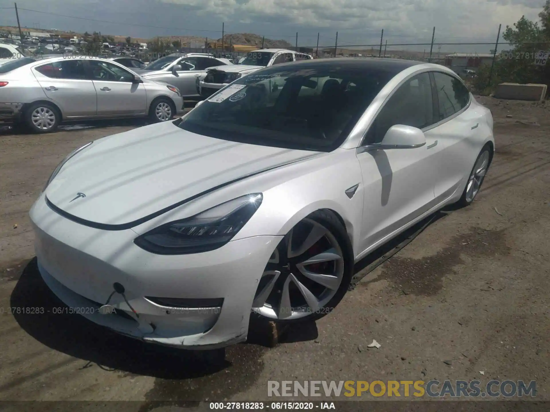 2 Фотография поврежденного автомобиля 5YJ3E1EB4KF438796 TESLA MODEL 3 2019