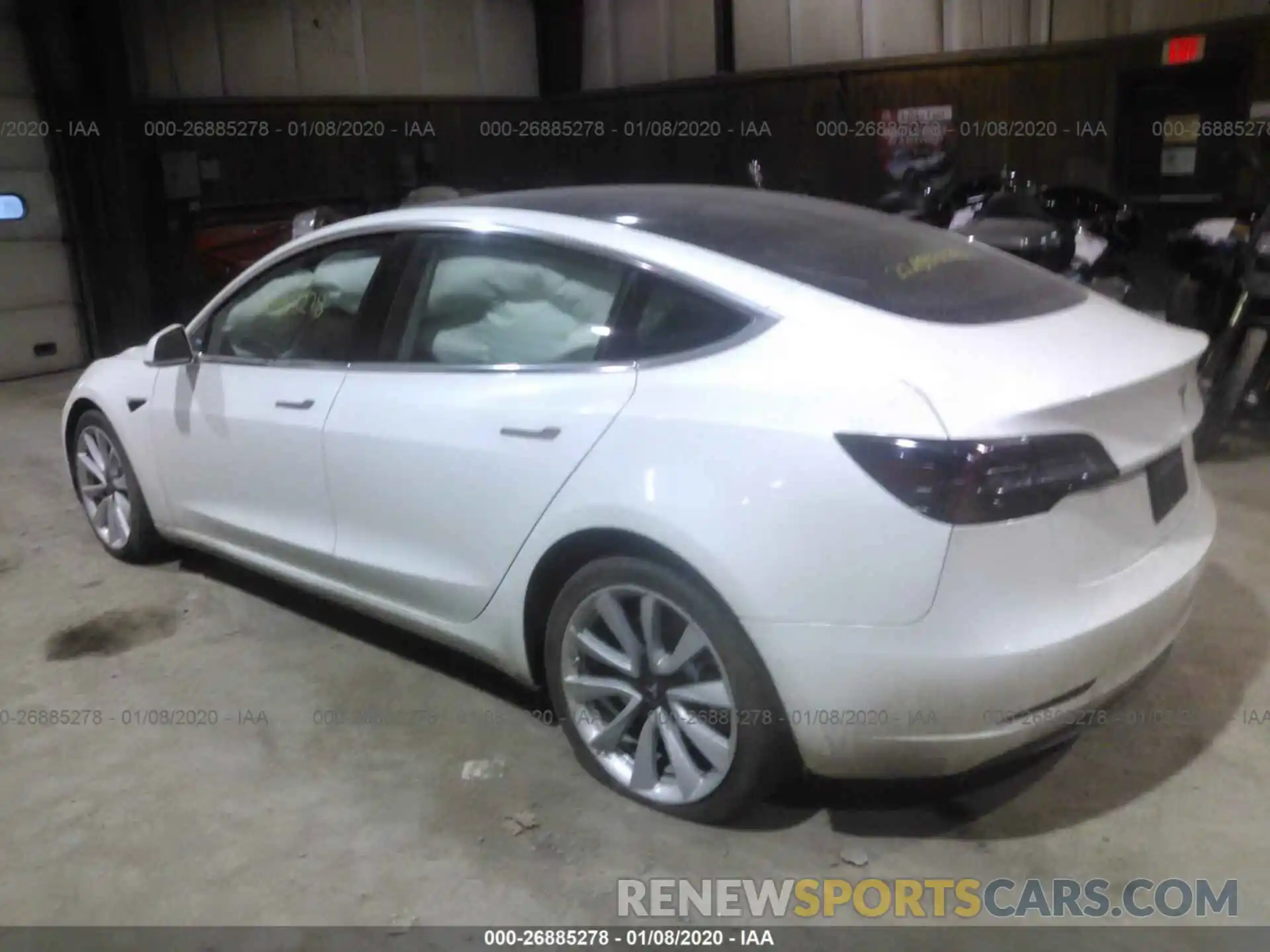 3 Photograph of a damaged car 5YJ3E1EB4KF442427 TESLA MODEL 3 2019