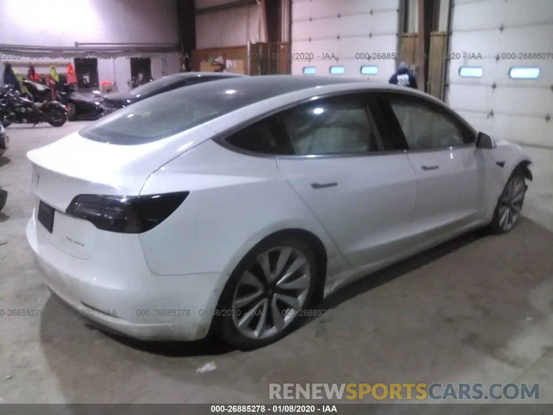 4 Photograph of a damaged car 5YJ3E1EB4KF442427 TESLA MODEL 3 2019