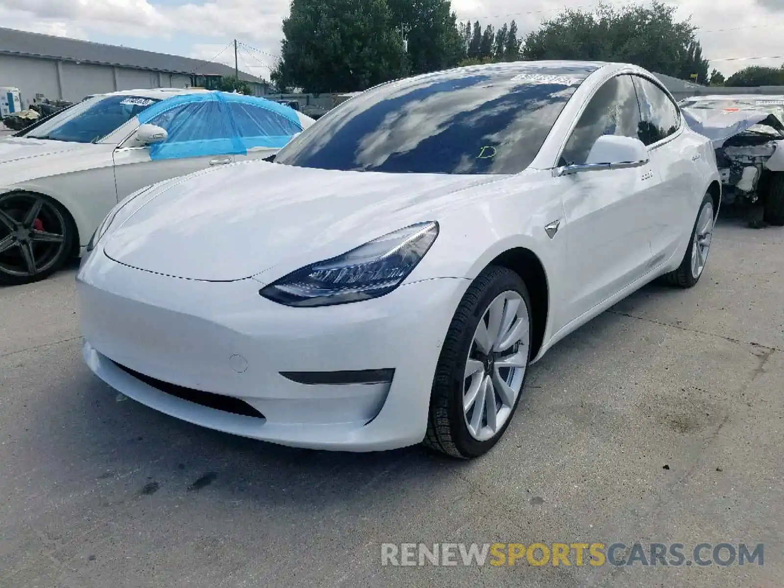 2 Photograph of a damaged car 5YJ3E1EB4KF450981 TESLA MODEL 3 2019