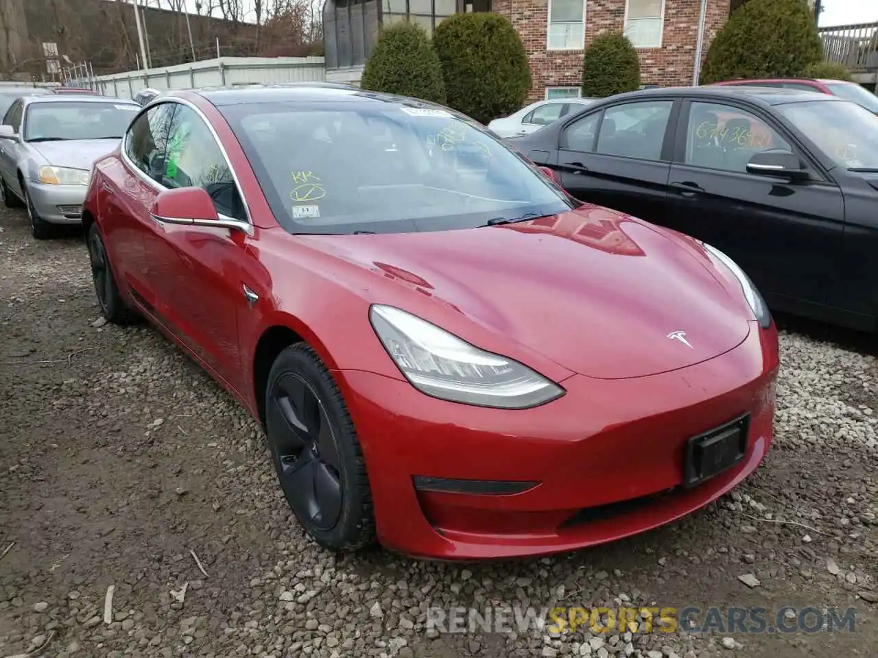 1 Photograph of a damaged car 5YJ3E1EB4KF452505 TESLA MODEL 3 2019