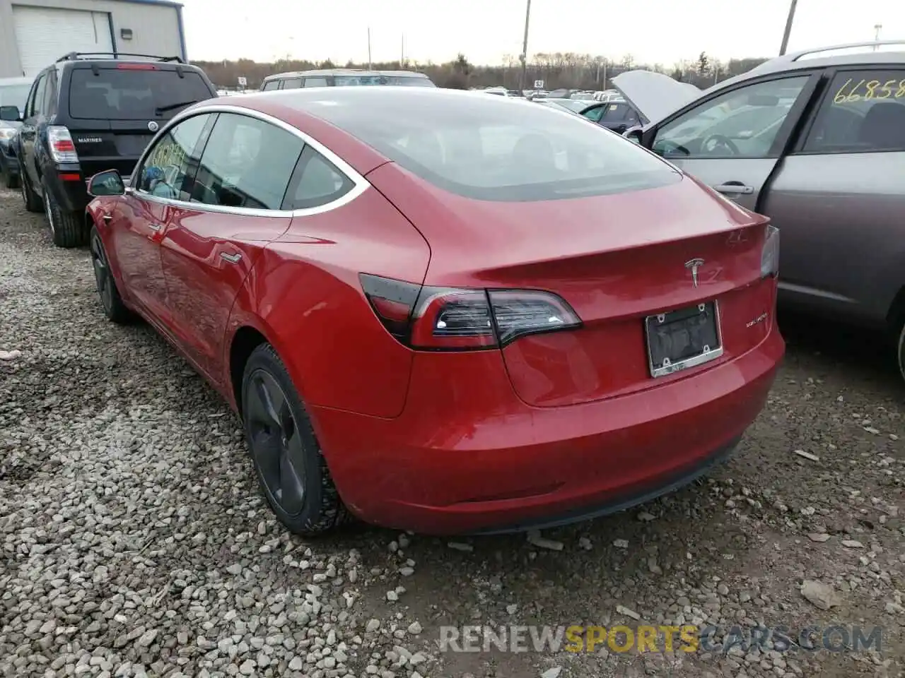 3 Photograph of a damaged car 5YJ3E1EB4KF452505 TESLA MODEL 3 2019