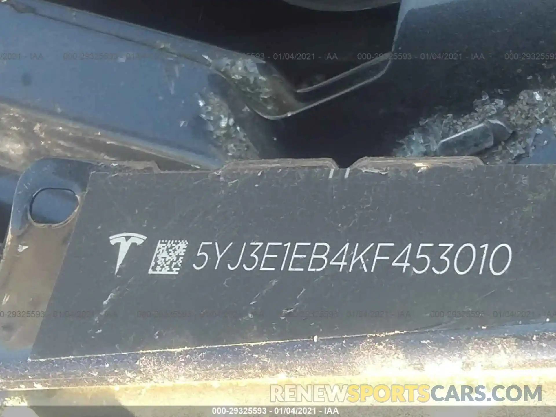 9 Photograph of a damaged car 5YJ3E1EB4KF453010 TESLA MODEL 3 2019