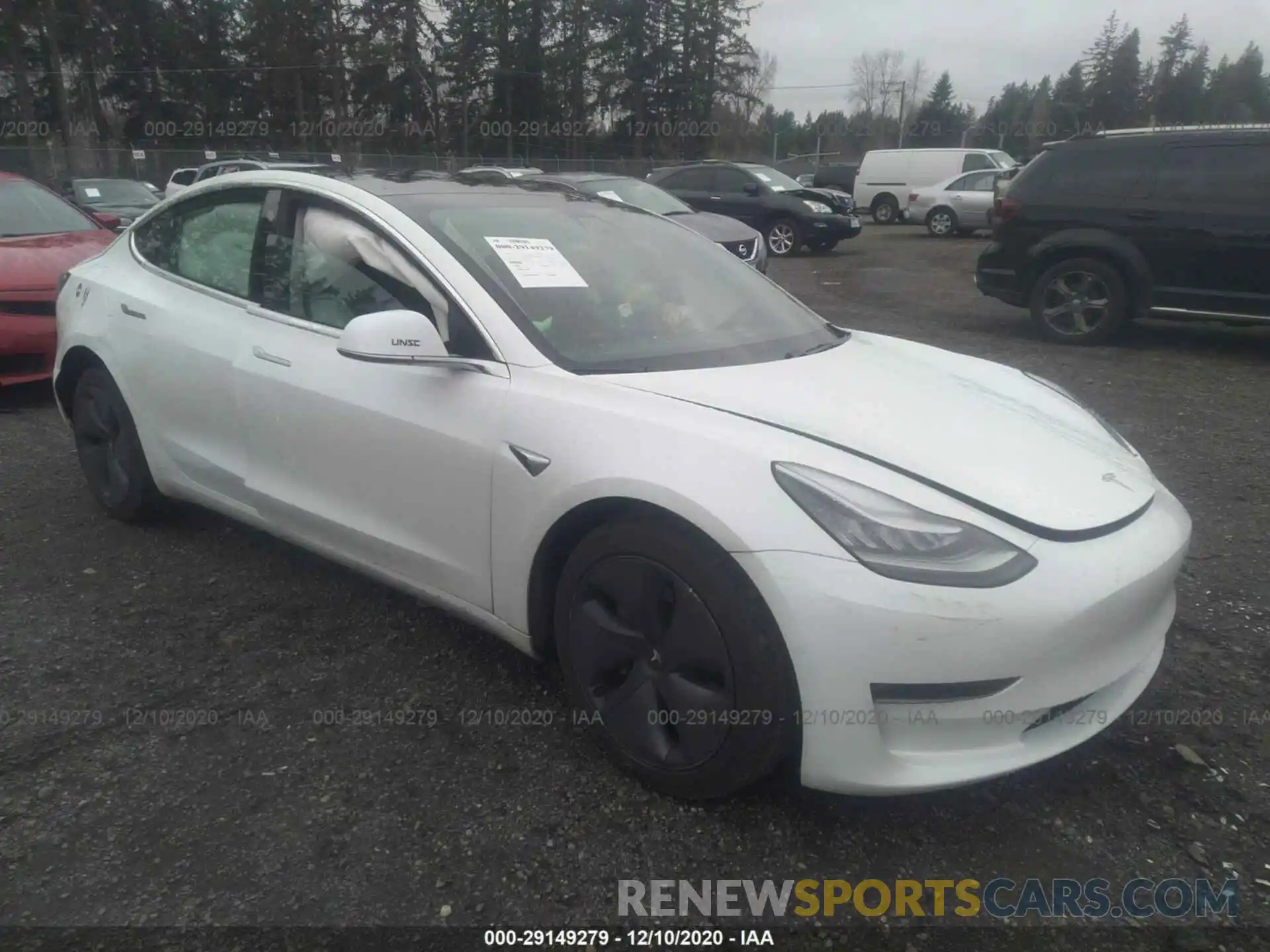 1 Photograph of a damaged car 5YJ3E1EB4KF453217 TESLA MODEL 3 2019