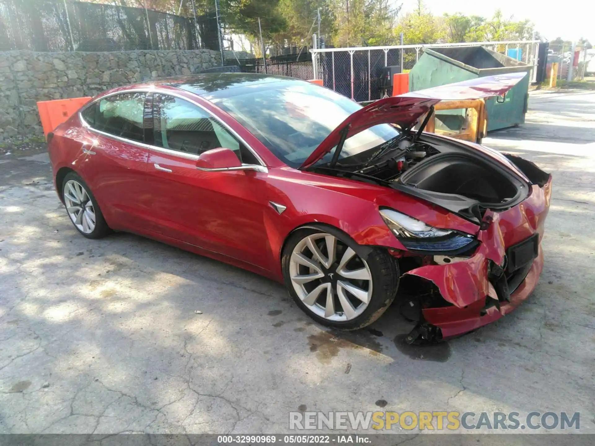 1 Photograph of a damaged car 5YJ3E1EB4KF453783 TESLA MODEL 3 2019