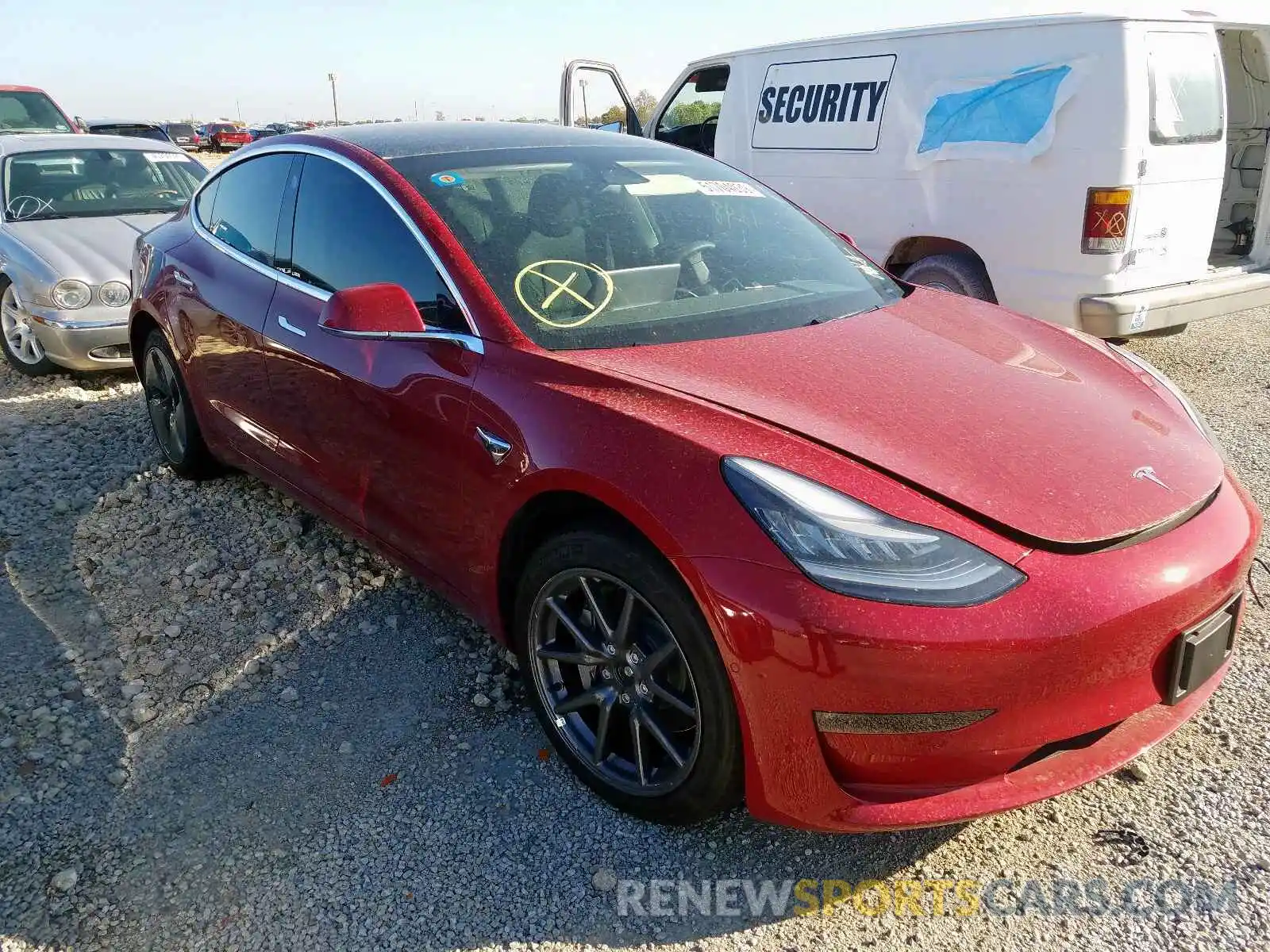 1 Photograph of a damaged car 5YJ3E1EB4KF465030 TESLA MODEL 3 2019