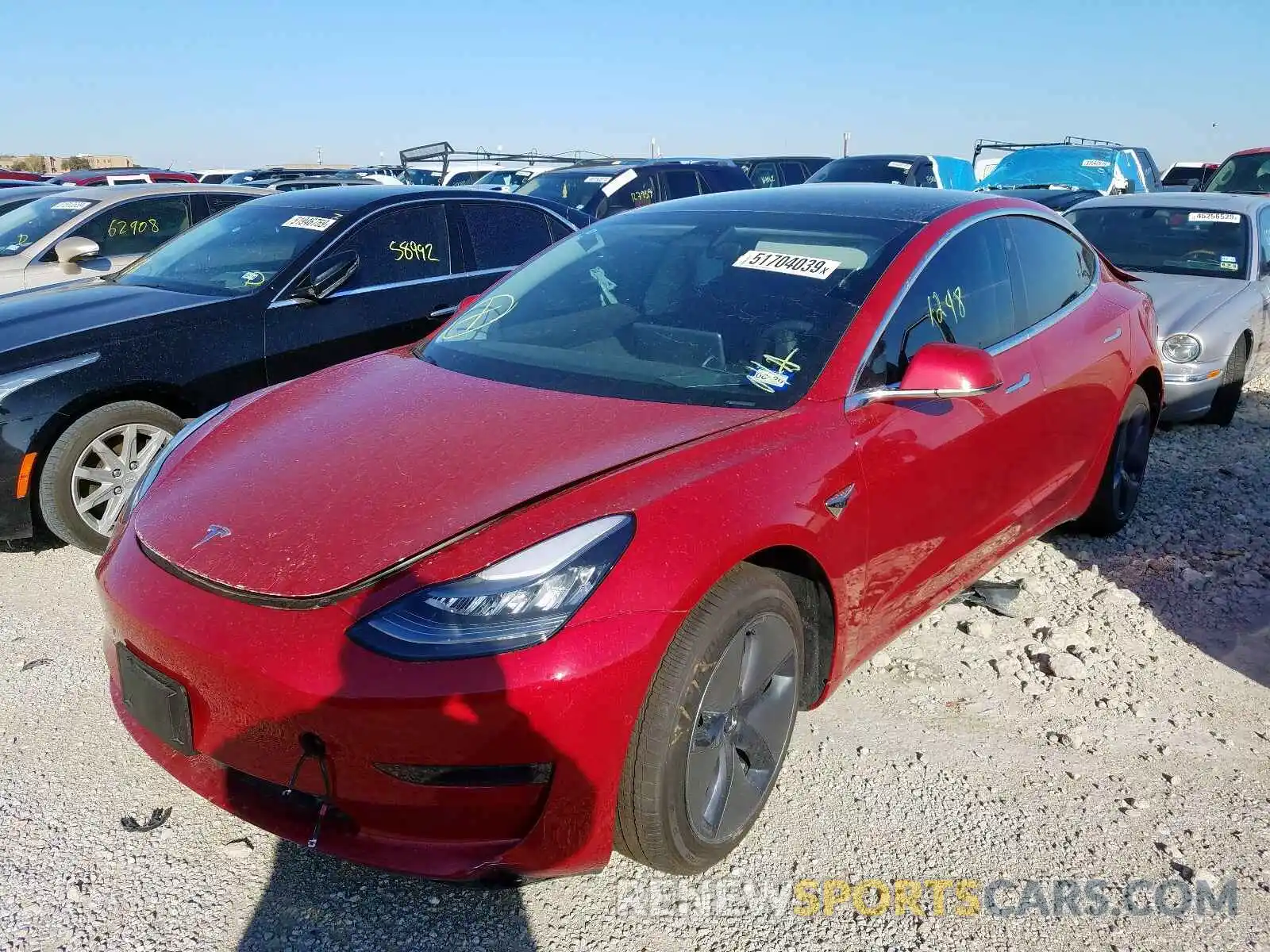 2 Photograph of a damaged car 5YJ3E1EB4KF465030 TESLA MODEL 3 2019