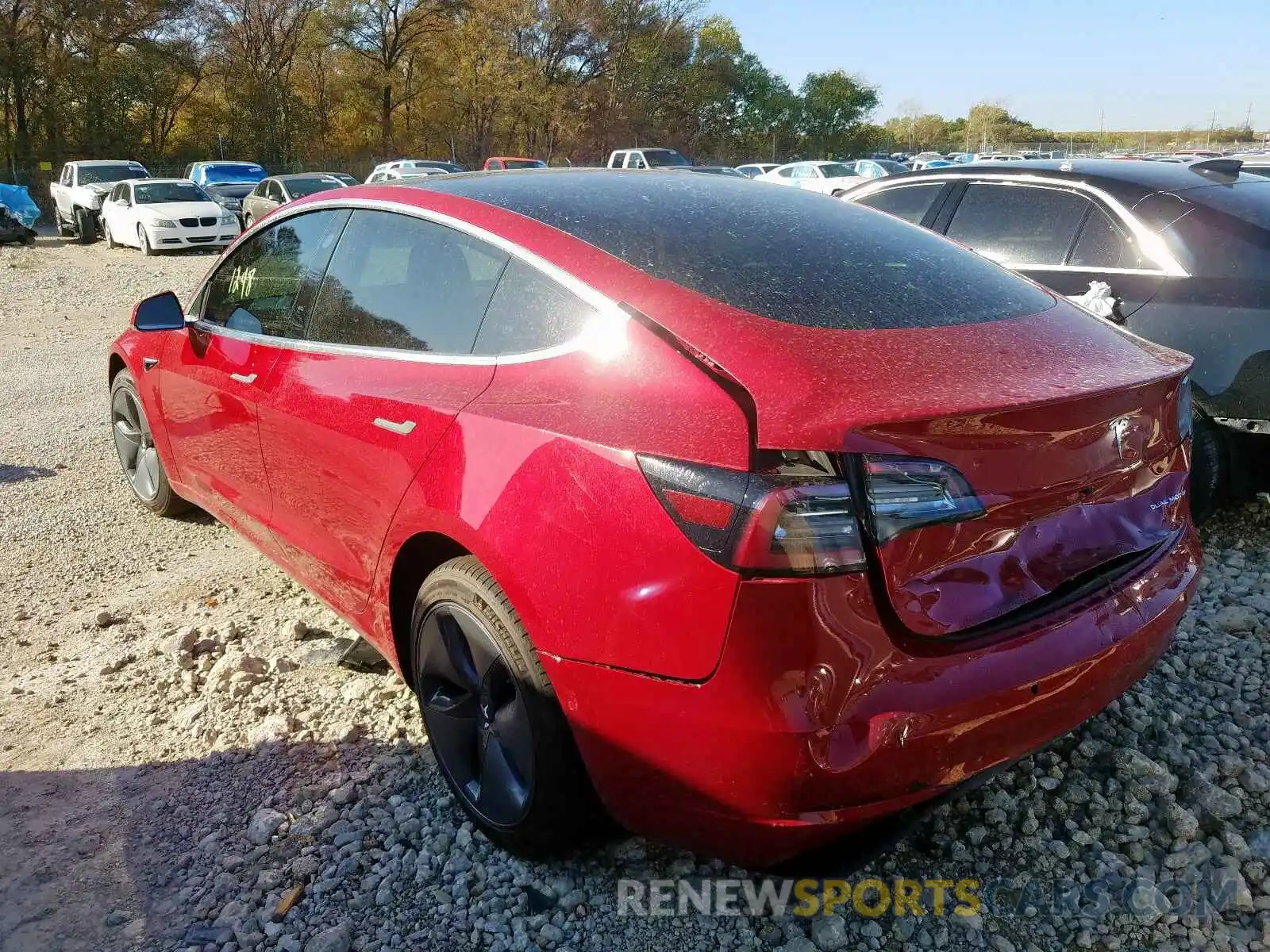 3 Photograph of a damaged car 5YJ3E1EB4KF465030 TESLA MODEL 3 2019