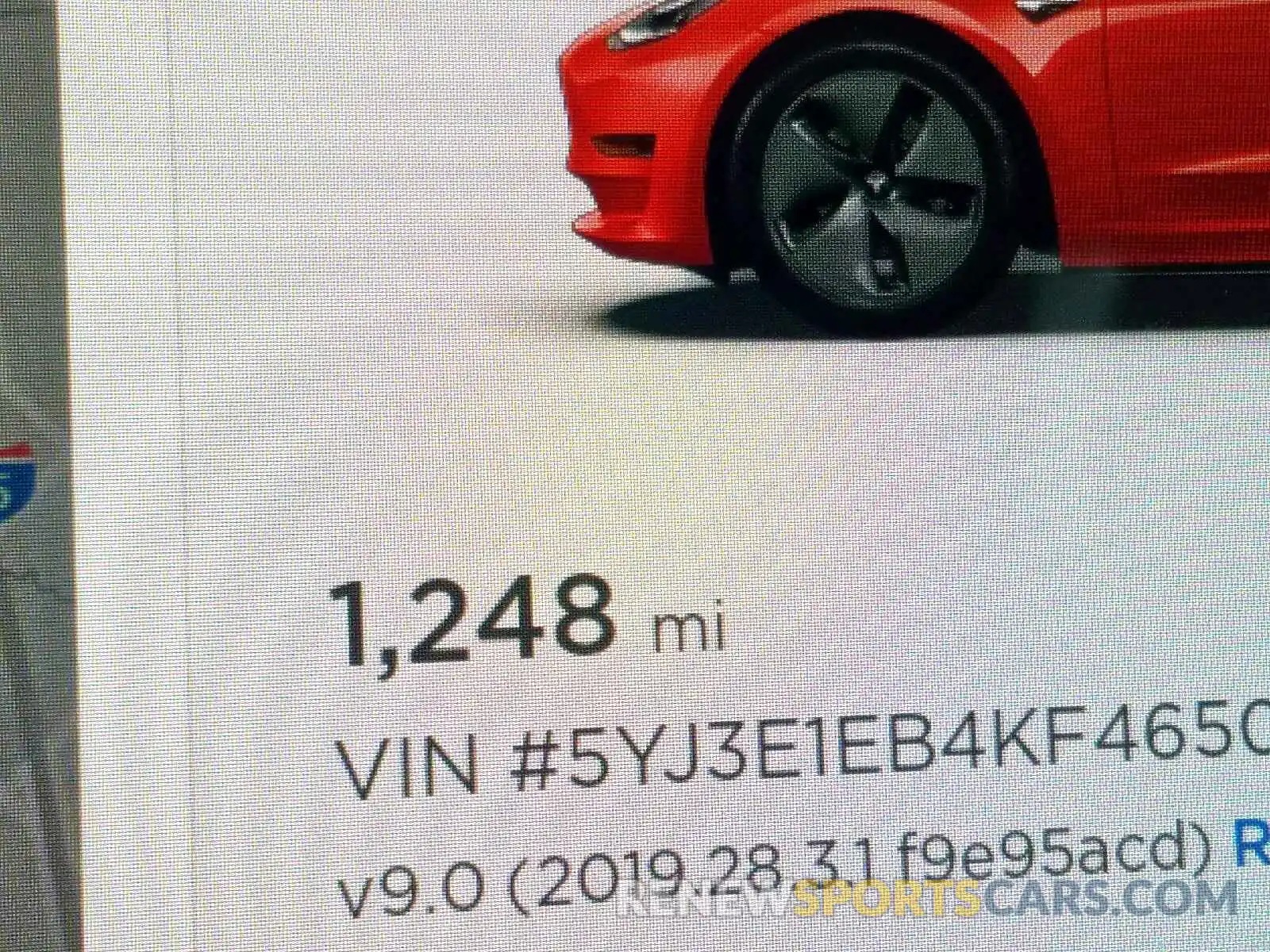 8 Фотография поврежденного автомобиля 5YJ3E1EB4KF465030 TESLA MODEL 3 2019