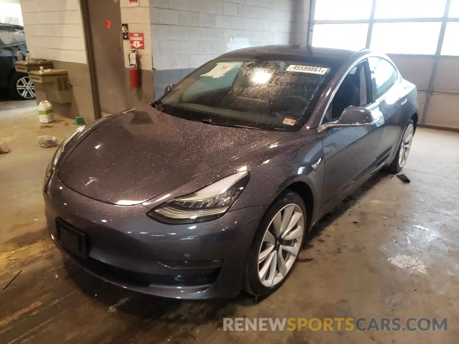 2 Photograph of a damaged car 5YJ3E1EB4KF477453 TESLA MODEL 3 2019