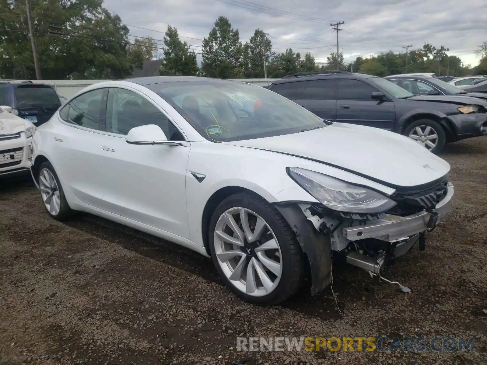 1 Photograph of a damaged car 5YJ3E1EB4KF481518 TESLA MODEL 3 2019