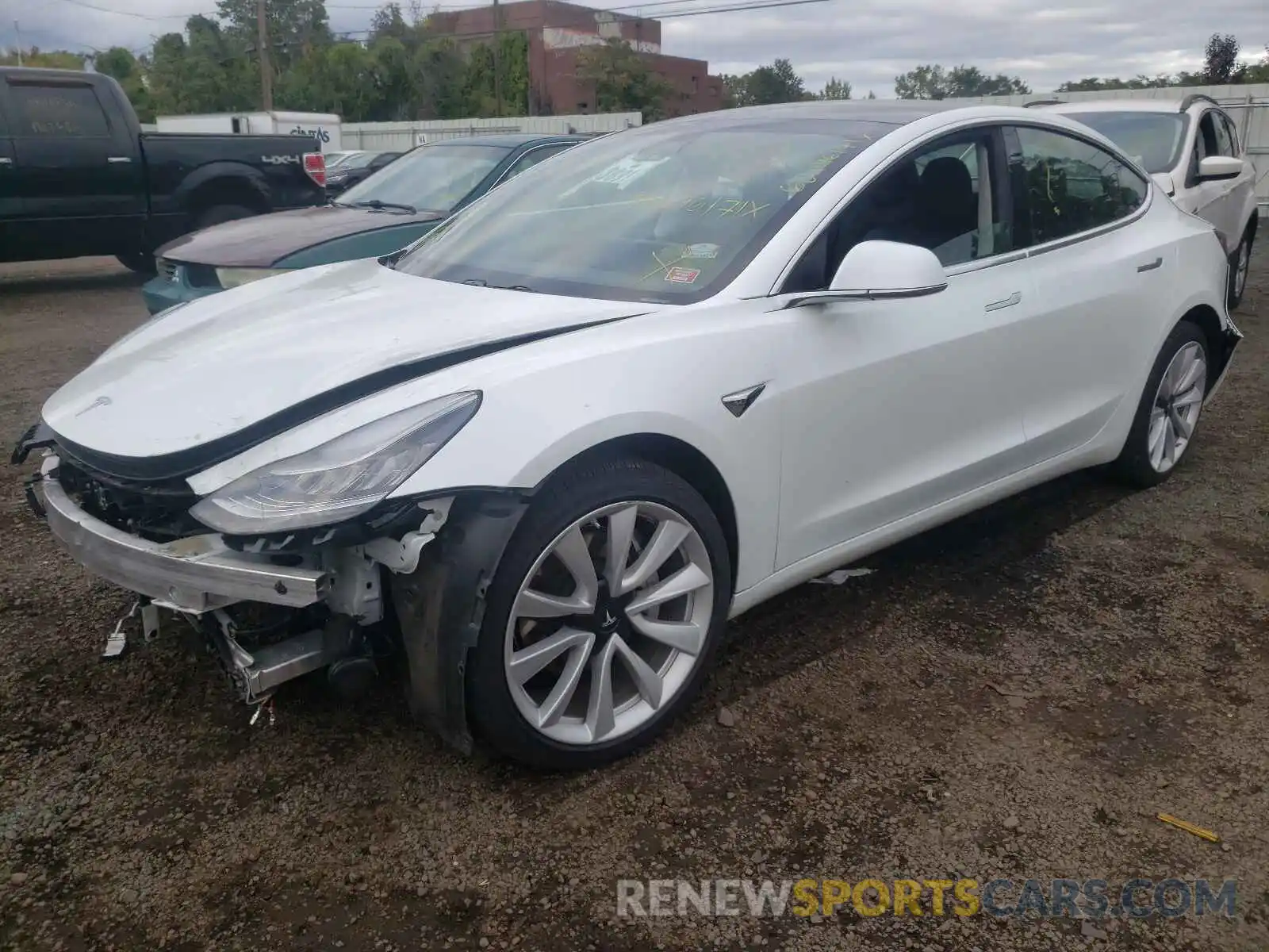 2 Photograph of a damaged car 5YJ3E1EB4KF481518 TESLA MODEL 3 2019