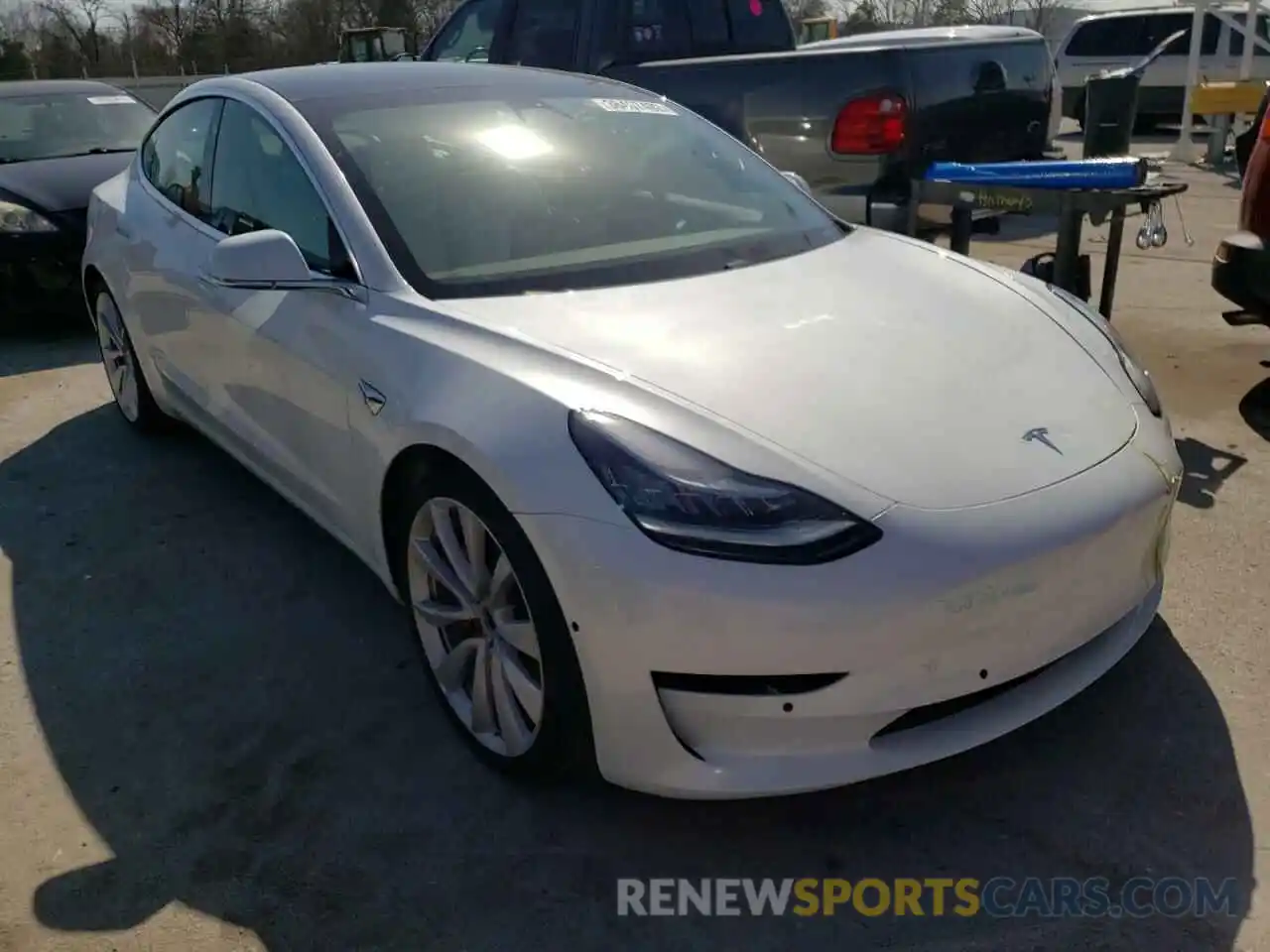 1 Photograph of a damaged car 5YJ3E1EB4KF487349 TESLA MODEL 3 2019