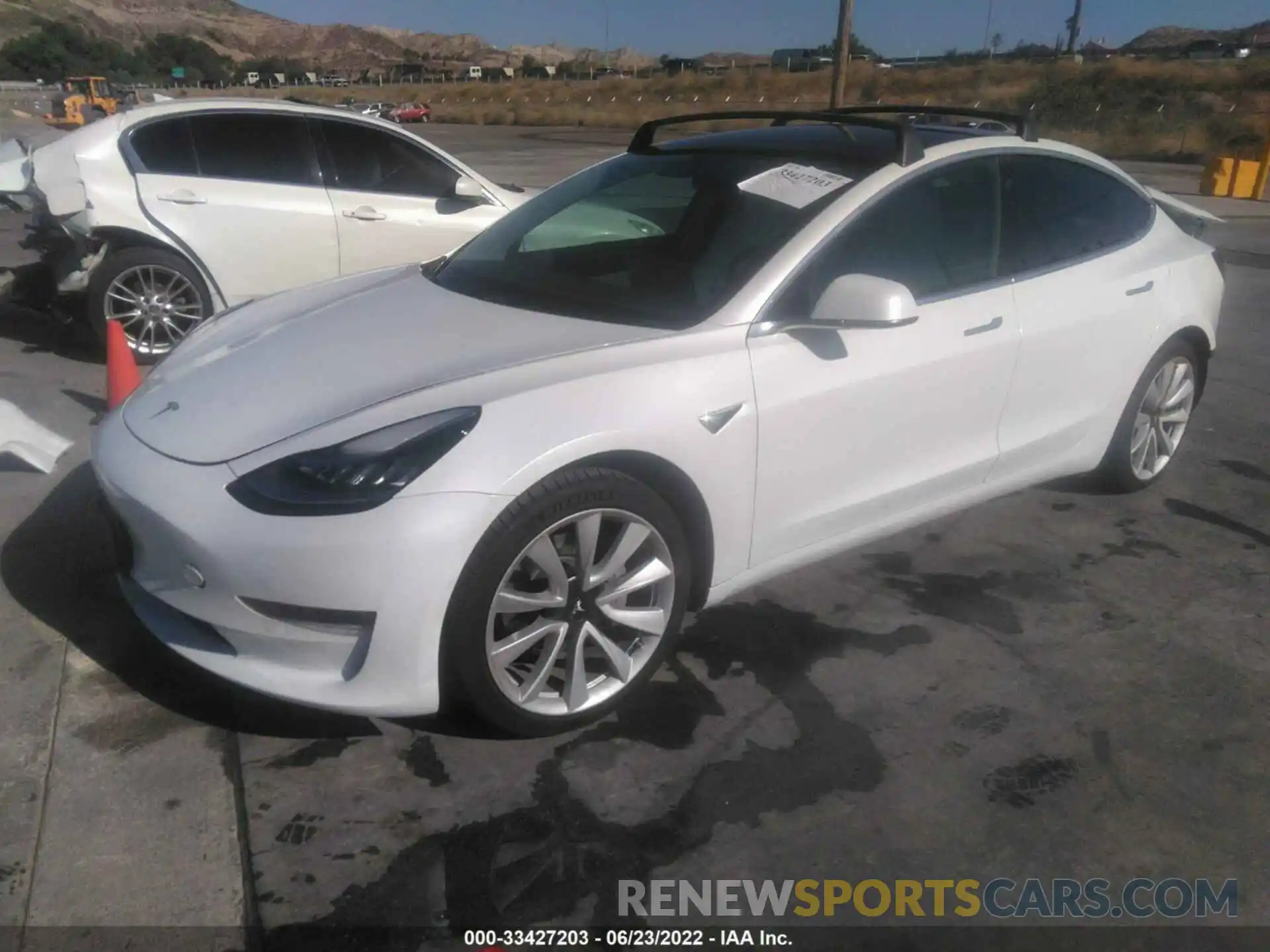 2 Photograph of a damaged car 5YJ3E1EB4KF494964 TESLA MODEL 3 2019