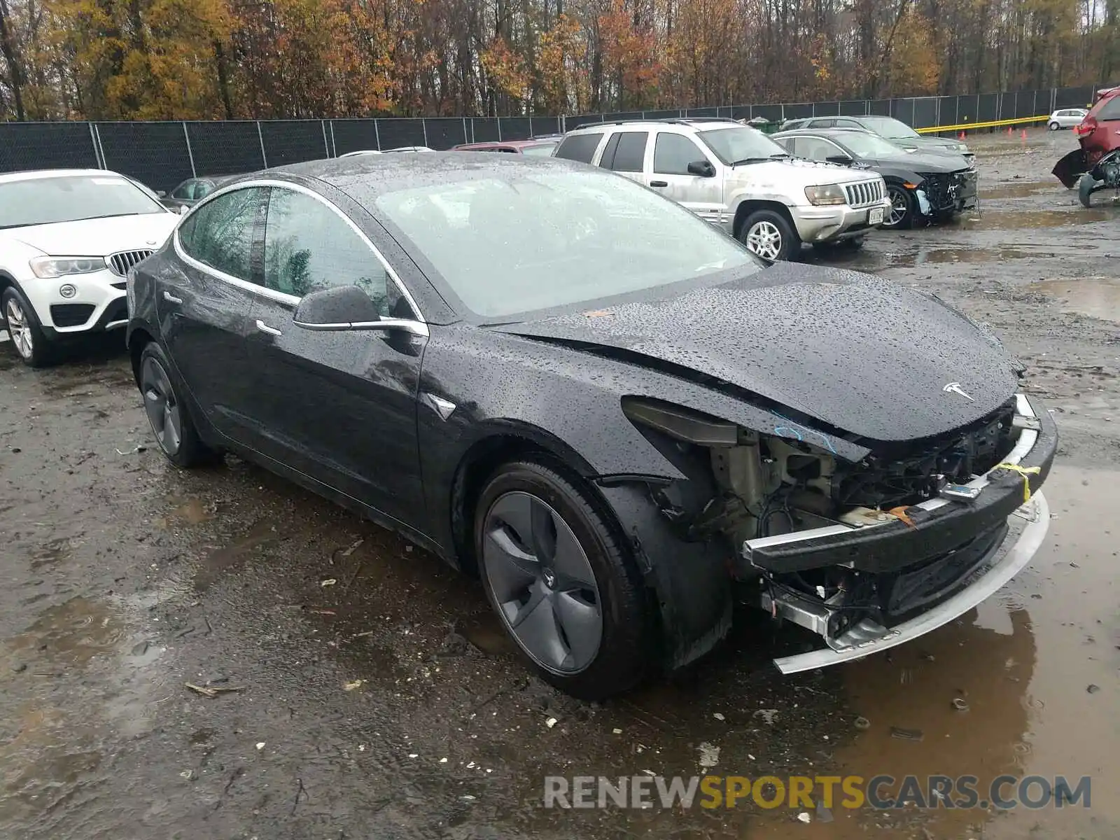 1 Photograph of a damaged car 5YJ3E1EB4KF497069 TESLA MODEL 3 2019