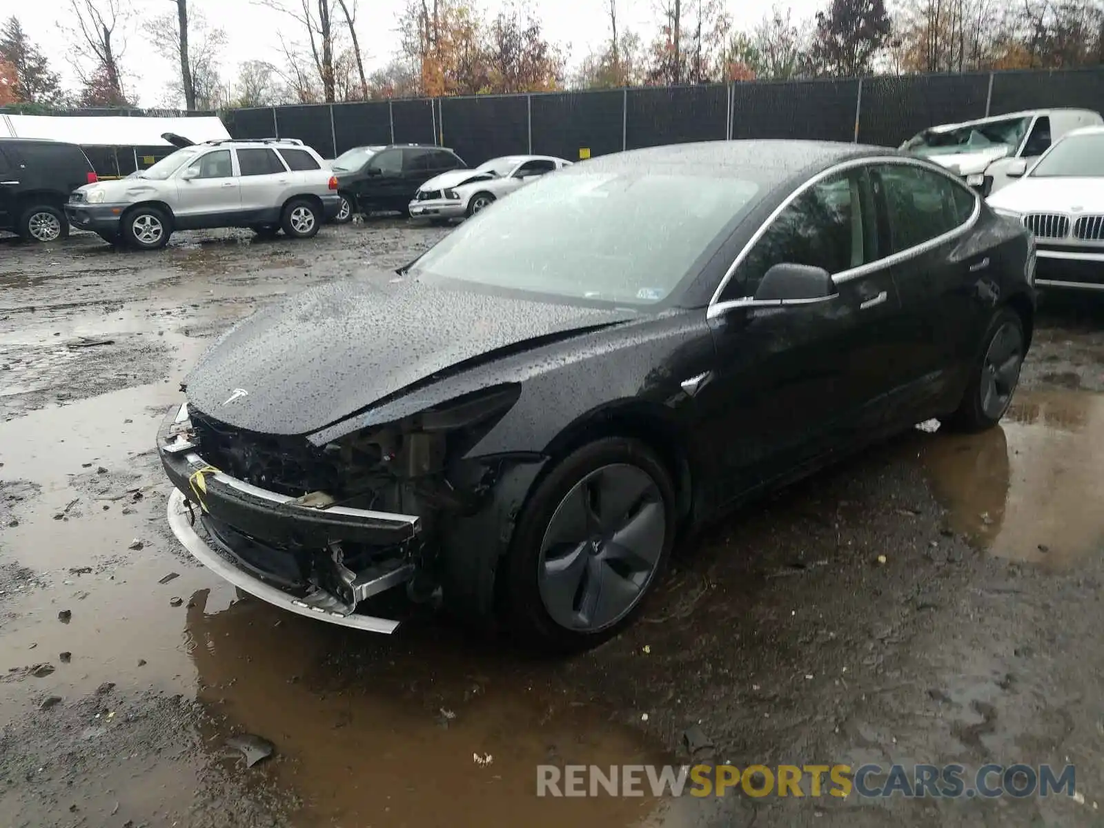 2 Photograph of a damaged car 5YJ3E1EB4KF497069 TESLA MODEL 3 2019